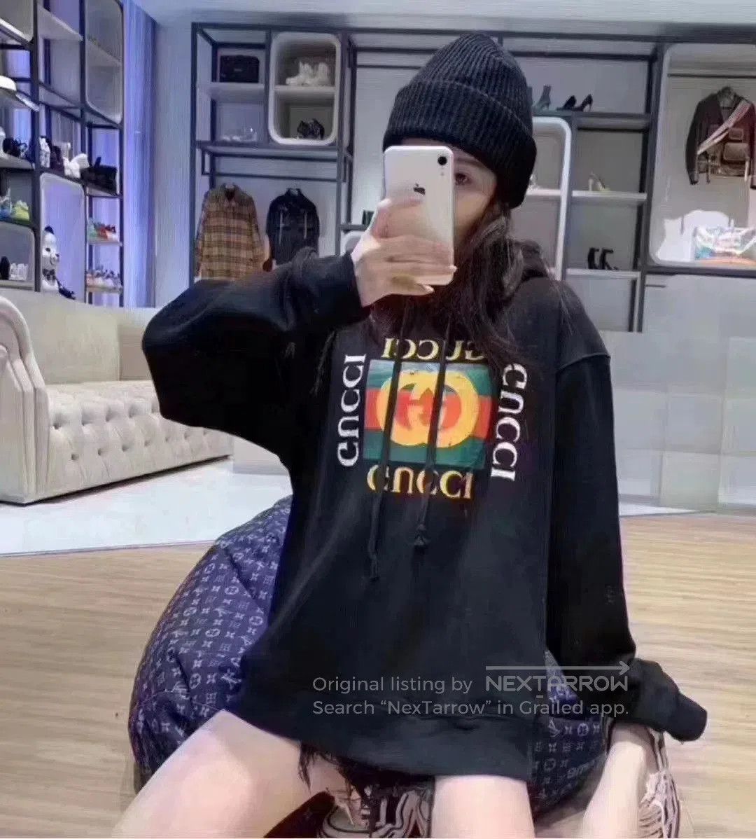 Gucci gucci square logo hoodie in excellent condition. Size US S / EU 44-46 / 1 - 3 Thumbnail