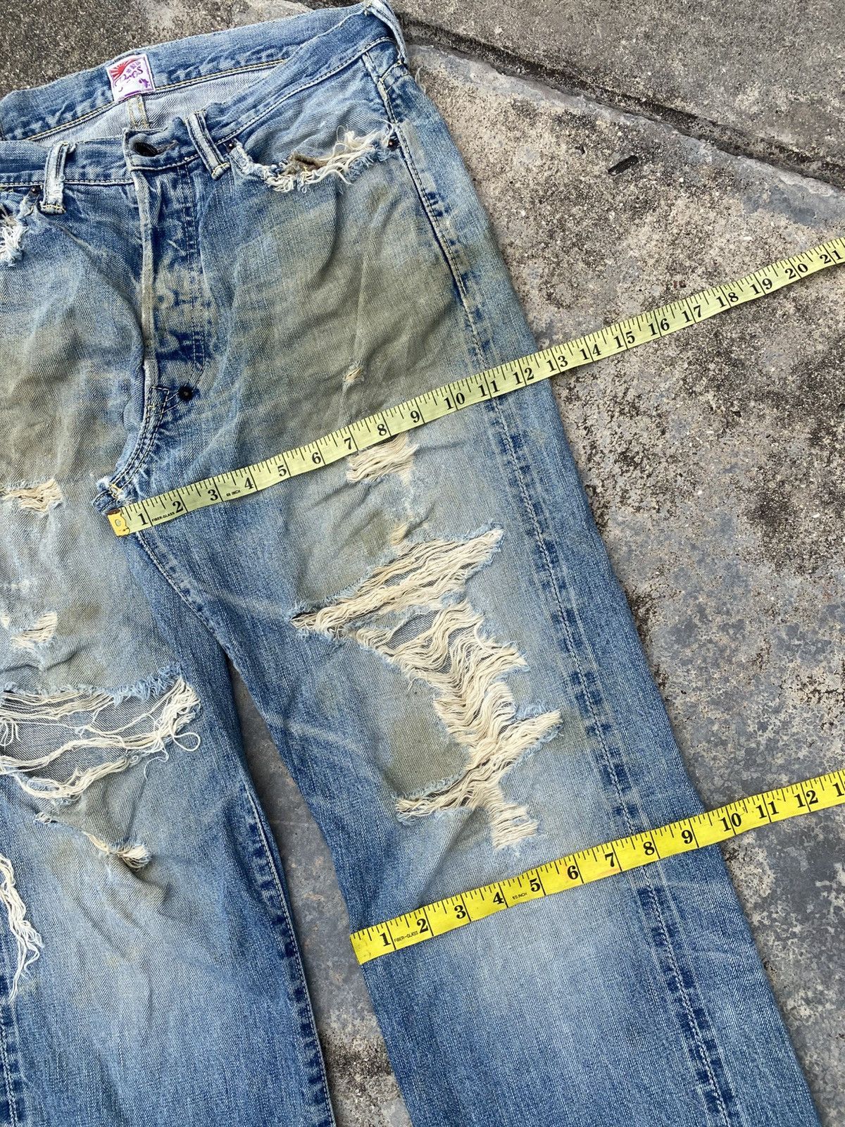 Prps Vintage Distressed Prps Selvedge Denim Pants Size US 33 - 20 Thumbnail