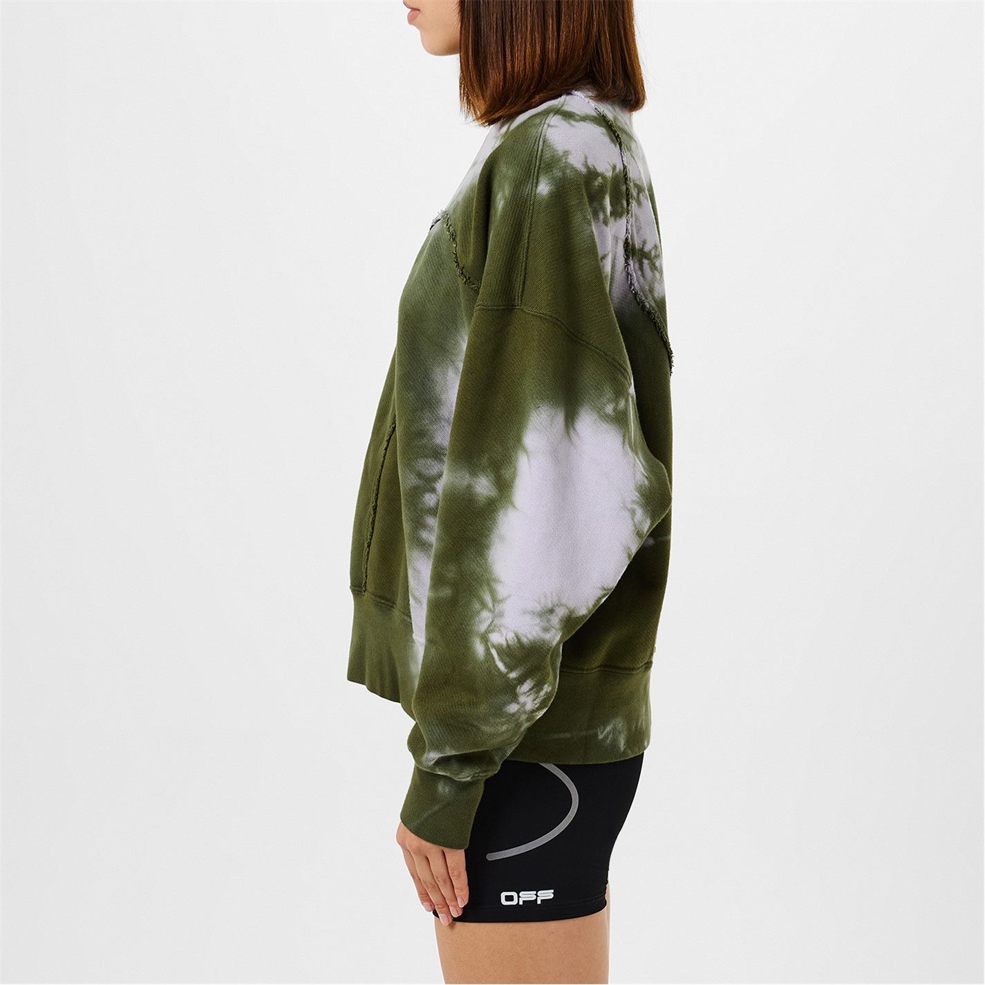 Off-White o1g2r1mq1224 Sweatshirt in Green & White Size XS / US 0-2 / IT 36-38 - 4 Thumbnail