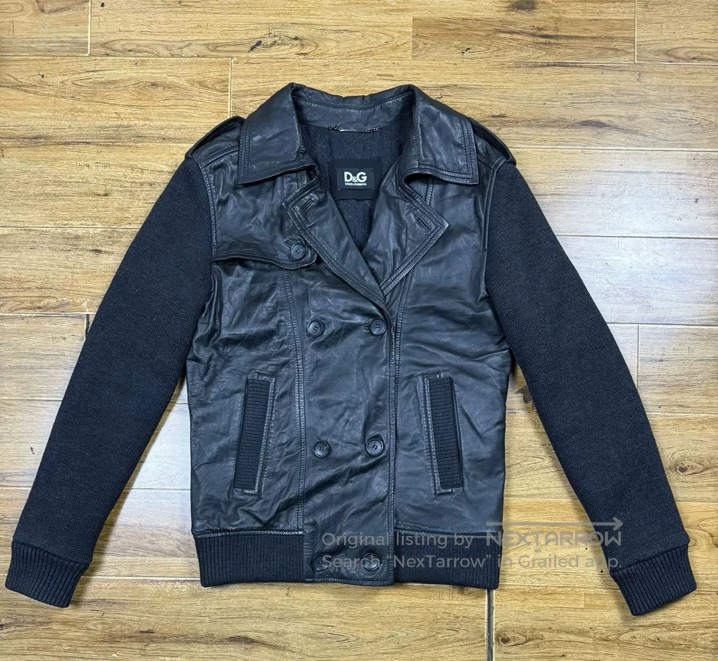 Dolce & Gabbana DG Men's Leather Jacket. Size US S / EU 44-46 / 1 - 1 Thumbnail