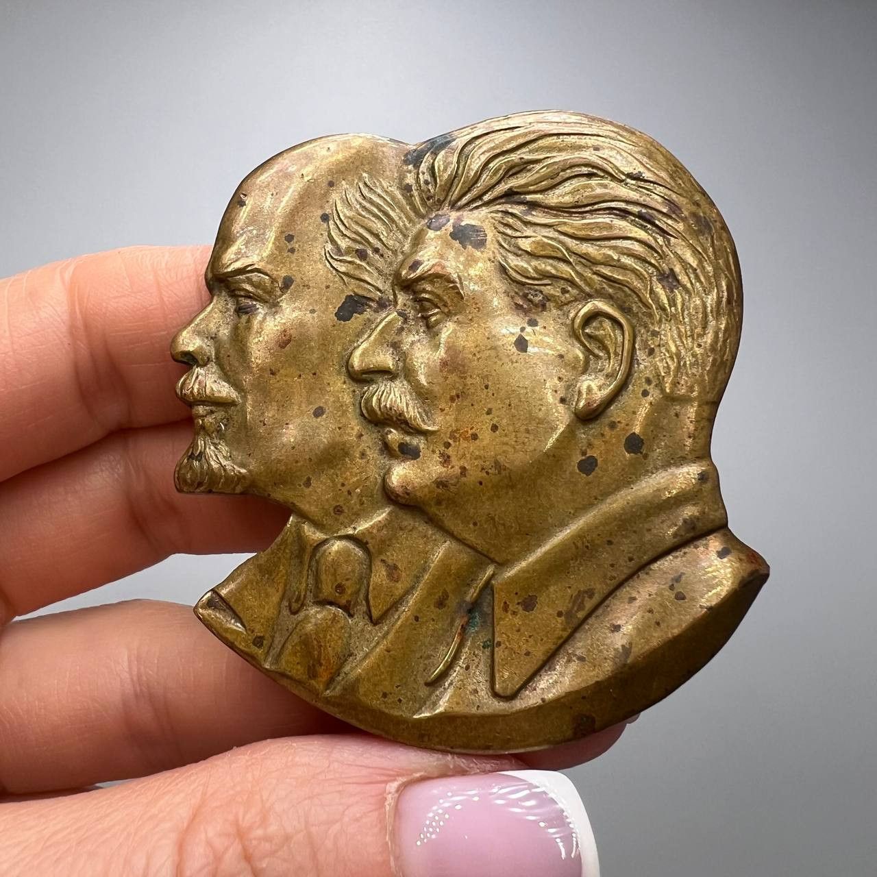 Vintage Vintage USSR Brass Wall Plaque Lenin Stalin Bust USSR Size ONE SIZE - 1 Thumbnail
