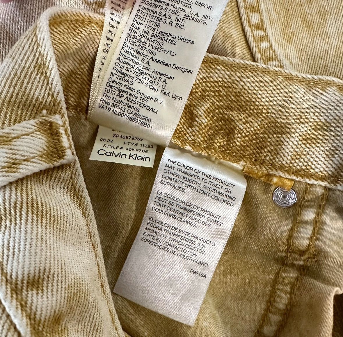 Calvin Klein Yellow Calvin Klein Jeans Size US 31 - 6 Thumbnail
