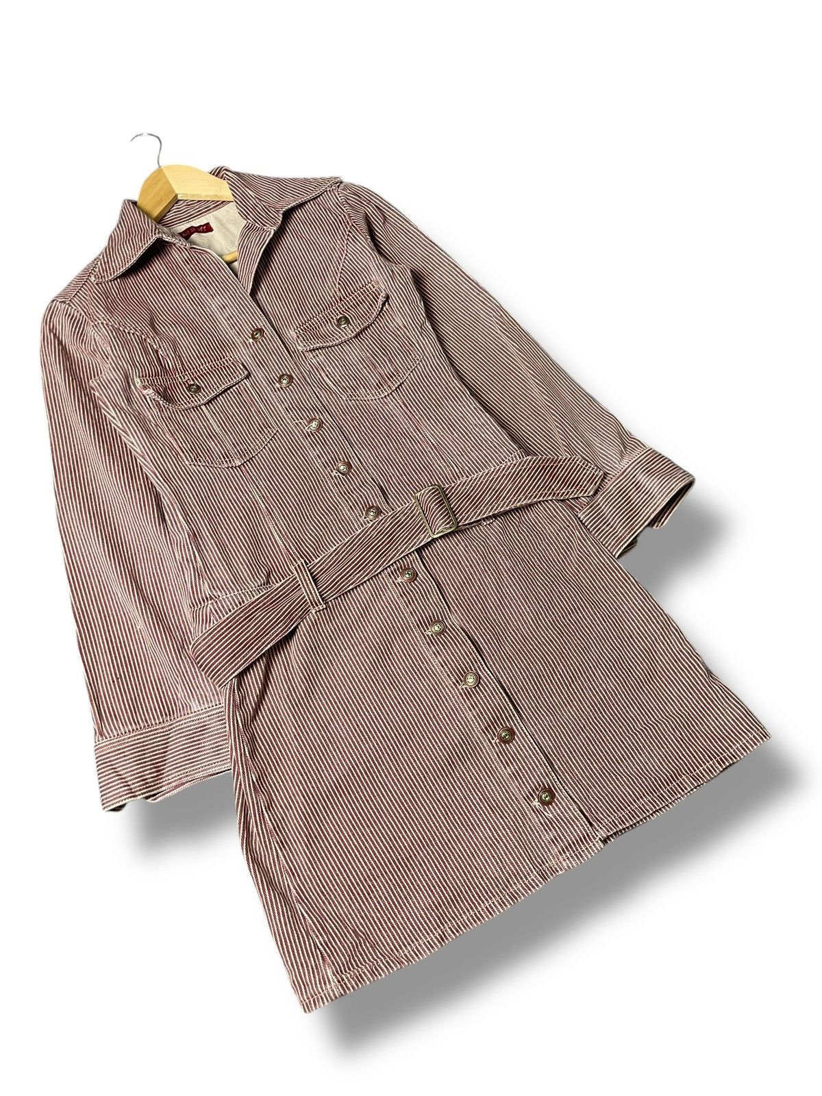 Japanese Brand × Vintage Hit It Off Brand Button Belted Jacket (73) Size US XXS / EU 40 - 2 Thumbnail
