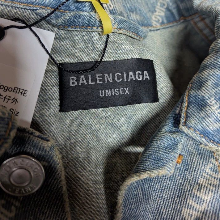 Balenciaga Balenciaga Logo print vintage lapel single-breasted denim Size US M / EU 48-50 / 2 - 4 Thumbnail