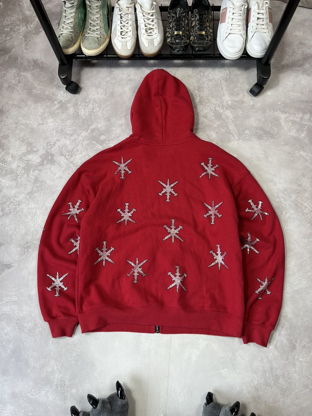 Unknown London Unknown London Rheistones Baggy Heavy Zip Hoodie Size US M / EU 48-50 / 2 - 14 Thumbnail