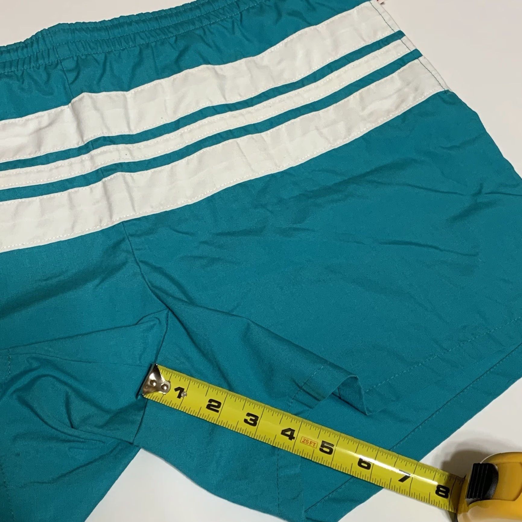 Jantzen VINTAGE Jantzen Men's 40 Swim Shorts Trunks Short Length Lined Green White USA Swim Bottom Style Trunks Size US 40 / EU 56 - 5 Thumbnail