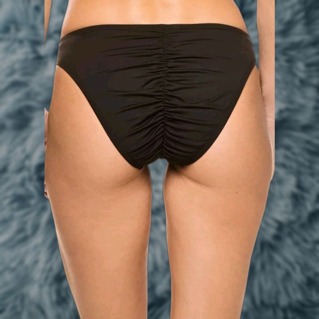 Vintage La Blanca Swimsuit Bottoms Bikini Black Nylon Stretch Size 14 Women's Beach Goddess 14 Mens? Size 36" / US 14 / IT 50 - 1 Thumbnail