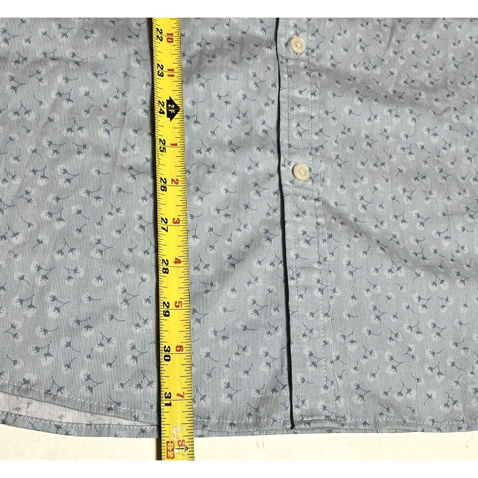 Michael Kors Michael Kors Men's XXL Slim Chambray Floral Dandelion Long Sleeve Button Shirt Size US XXL / EU 58 / 5 - 5 Thumbnail