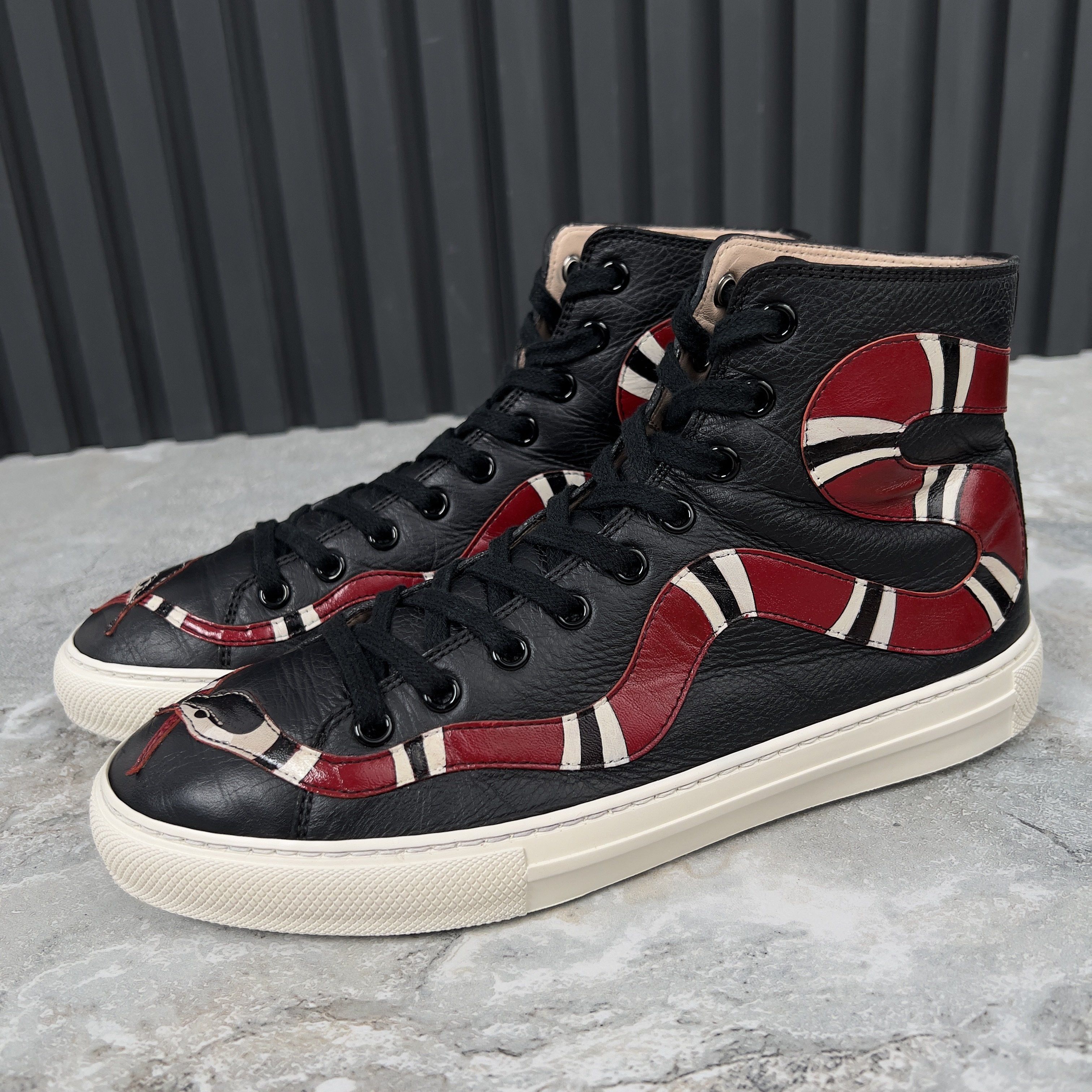 Gucci Gucci Major Snake High Top Sneakers Leather Size US 7 / IT 37 - 3 Thumbnail