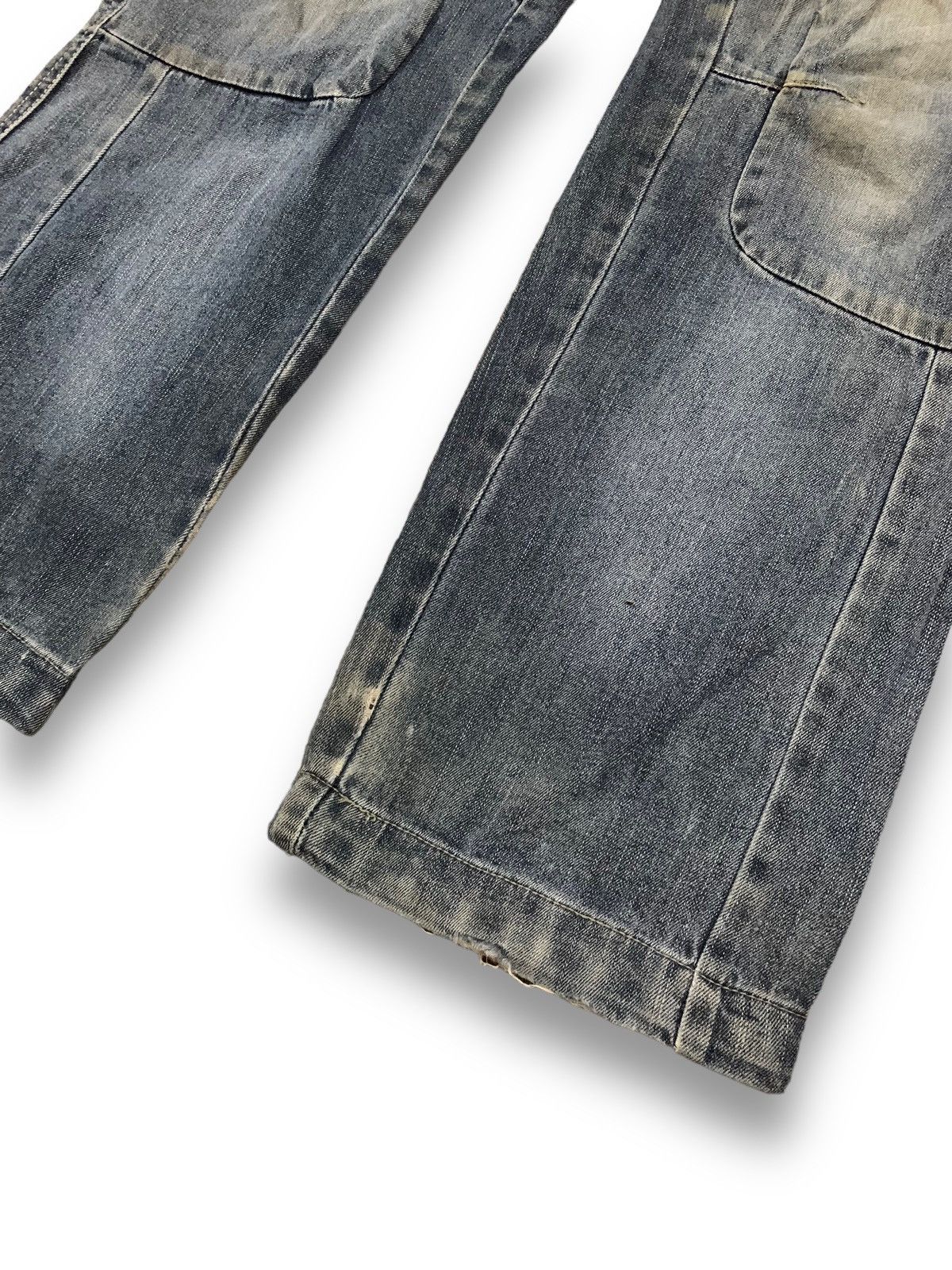 Japanese Brand Japanese Brand Mud Wash Double Knee Multipockets Cargo Jeans Size US 32 / EU 48 - 12 Thumbnail