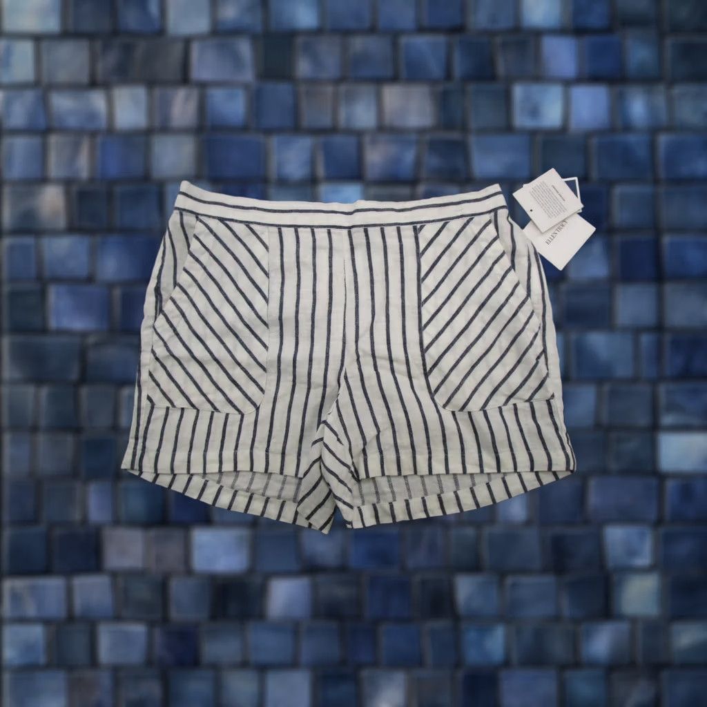 Ellen Tracy Ellen Tracy Linen Shorts Pull-On Breezy Beach Striped Shorts M NEW Women Short Multicolor Summer 90s? Size 32" / US 10 / IT 46 - 1 Thumbnail