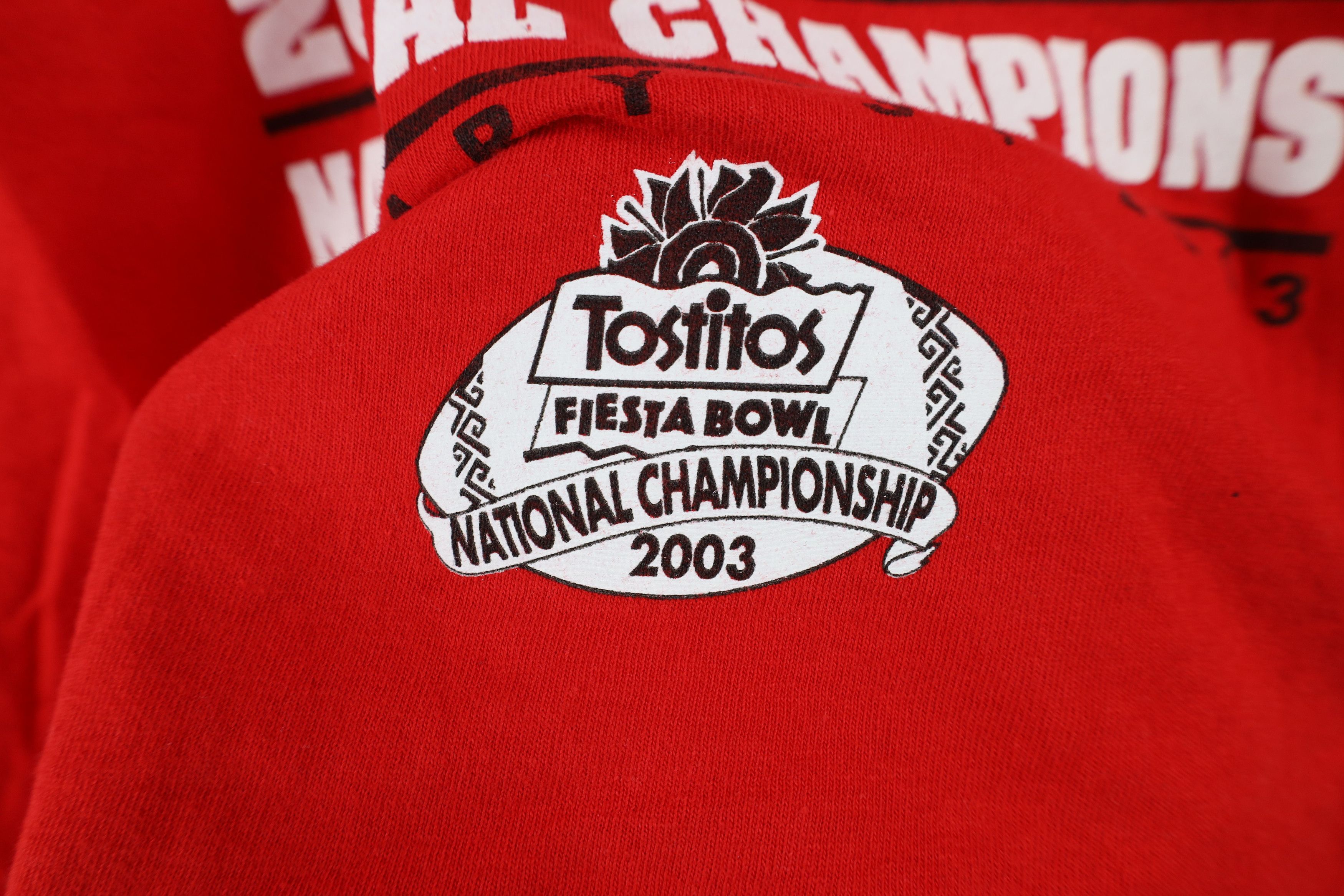 Vintage Vintage Y2K Ohio State University Football T-Shirt Red Size US XL / EU 56 / 4 - 5 Thumbnail