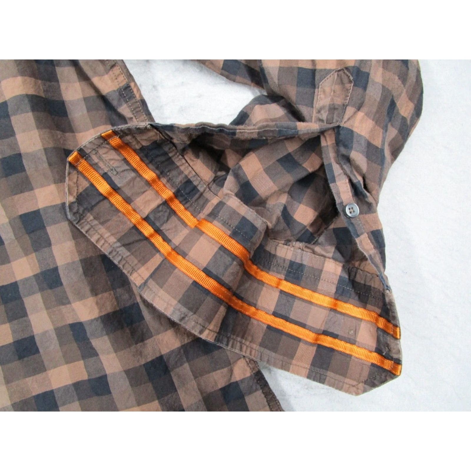 Robert Graham VINTAGE Robert Graham Dress Shirt Men XL Brown Long Sleeve Button Up Geometric Classic Casual Business Wedding Art City Retro Designer 100% Cotton Size US XL / EU 56 / 4 - 5 Thumbnail