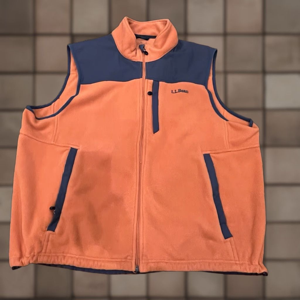 Vintage L.L. Bean Polartec Wind Pro Fleece Jacket Full Zip Orange Size XL Size XL / US 12-14 / IT 48-50 - 1 Thumbnail