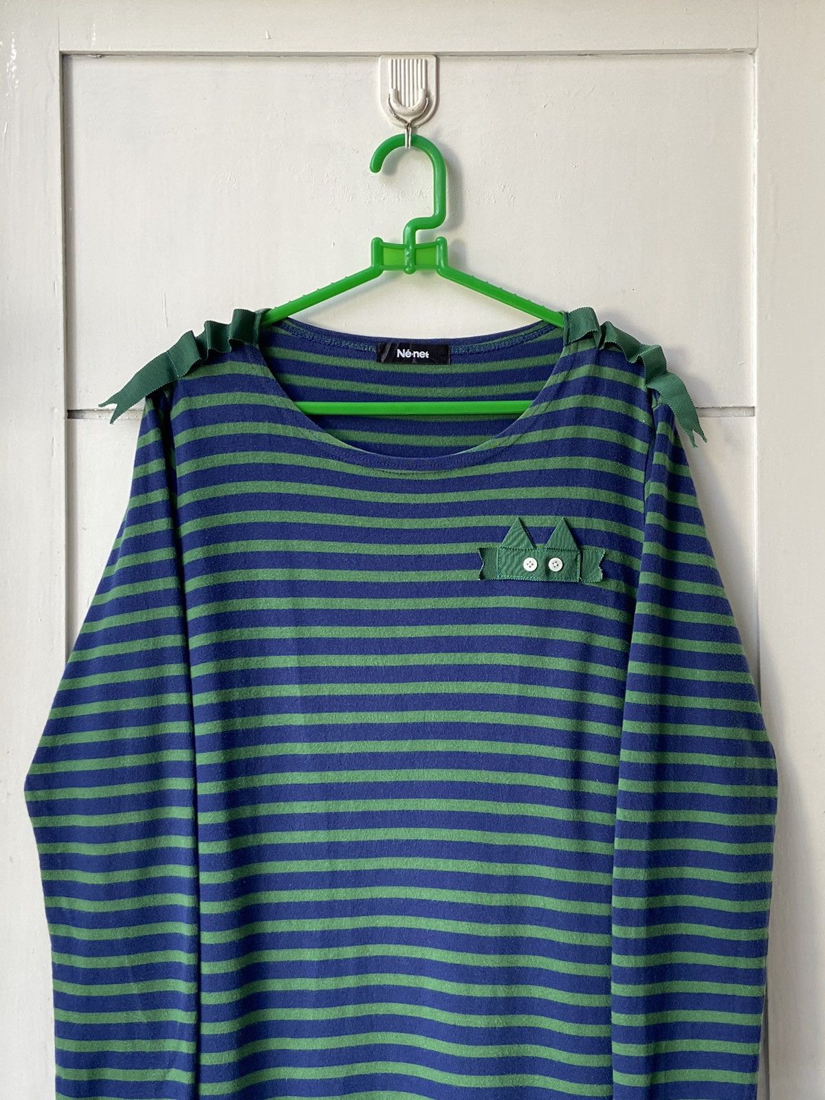 Issey Miyake NE-NET Issey Miyake Striped Long T-shirt/Dress Size US S / EU 44-46 / 1 - 2 Thumbnail