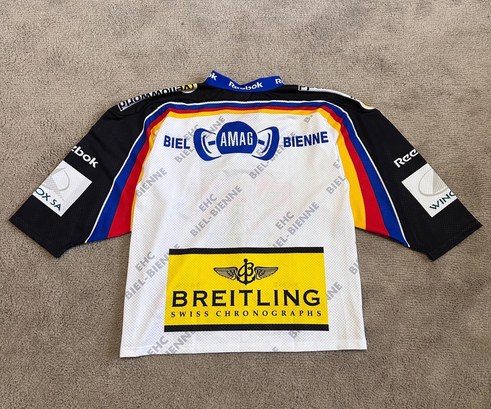 Reebok VINTAGE EHC BIEL BIENNE HOCKEY SHIRT JERSEY sz M Size US M / EU 48-50 / 2 - 7 Thumbnail