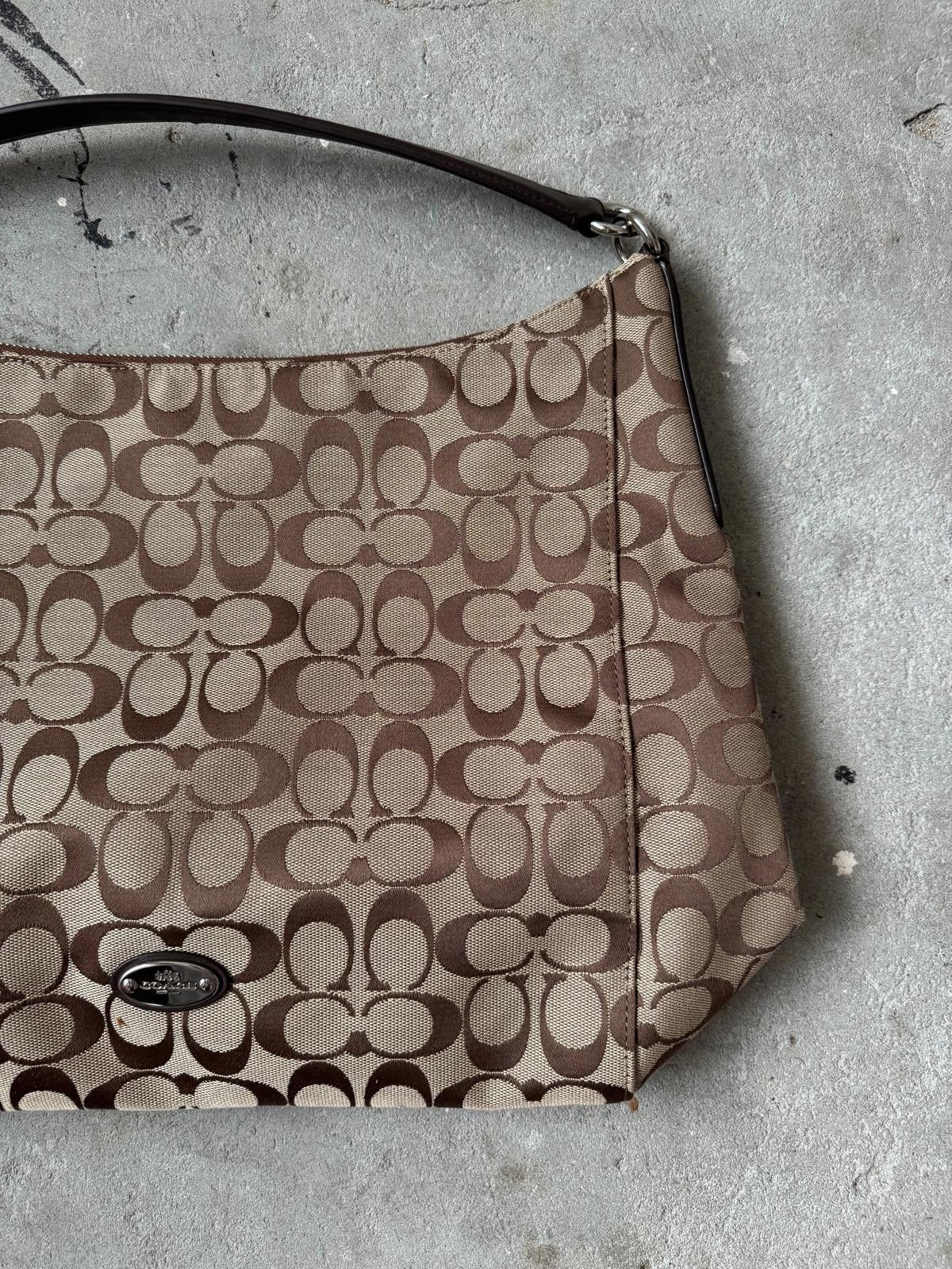 Coach Coach 2Way Signature Hobo Shoulder Bag Beige/Brown Size ONE SIZE - 4 Thumbnail