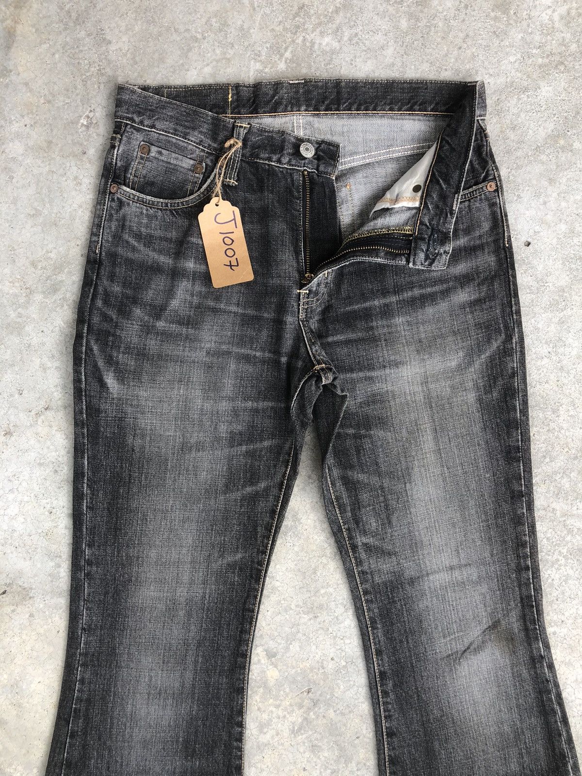 If Six Was Nine Japanese Edwin 800sx Flared Jeans Distressed Jeans Size US 31 - 3 Thumbnail