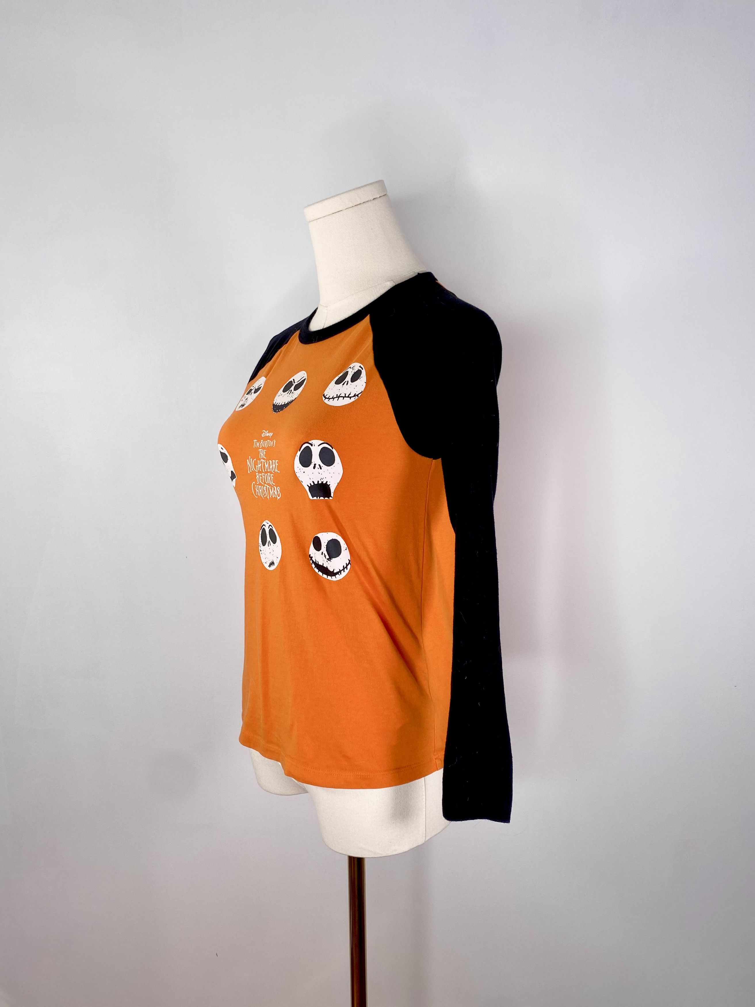 Disney Nightmare Before Christmas by Tim Burton Orange Baseball Tee Size ONE SIZE - 4 Thumbnail