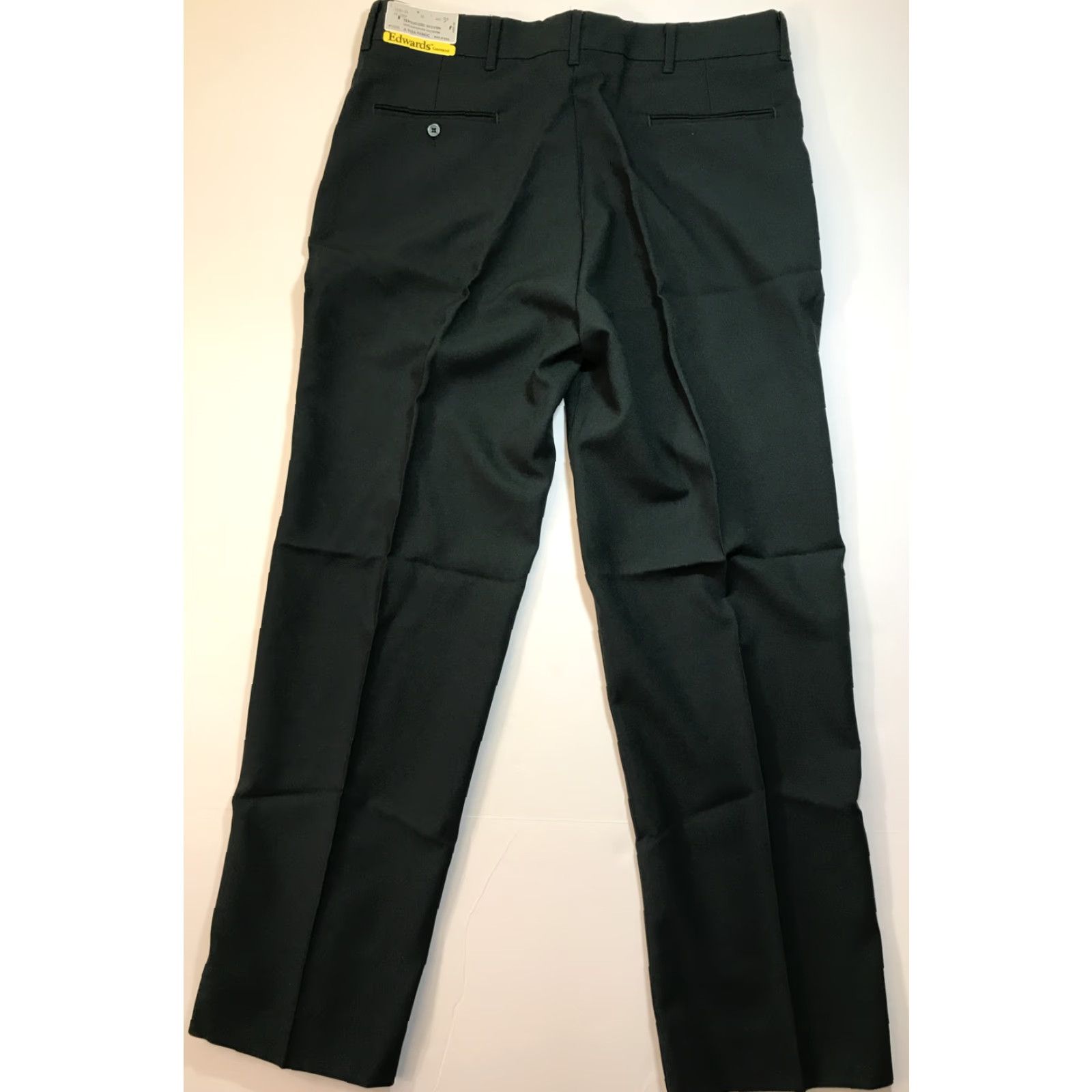 Sears Edwards Garment Dress Pants Mens USA Textured Pleated Straight Leg 30in Inseam Green 36 38 Waist Vintage N/A Size US 36 / EU 52 - 2 Thumbnail