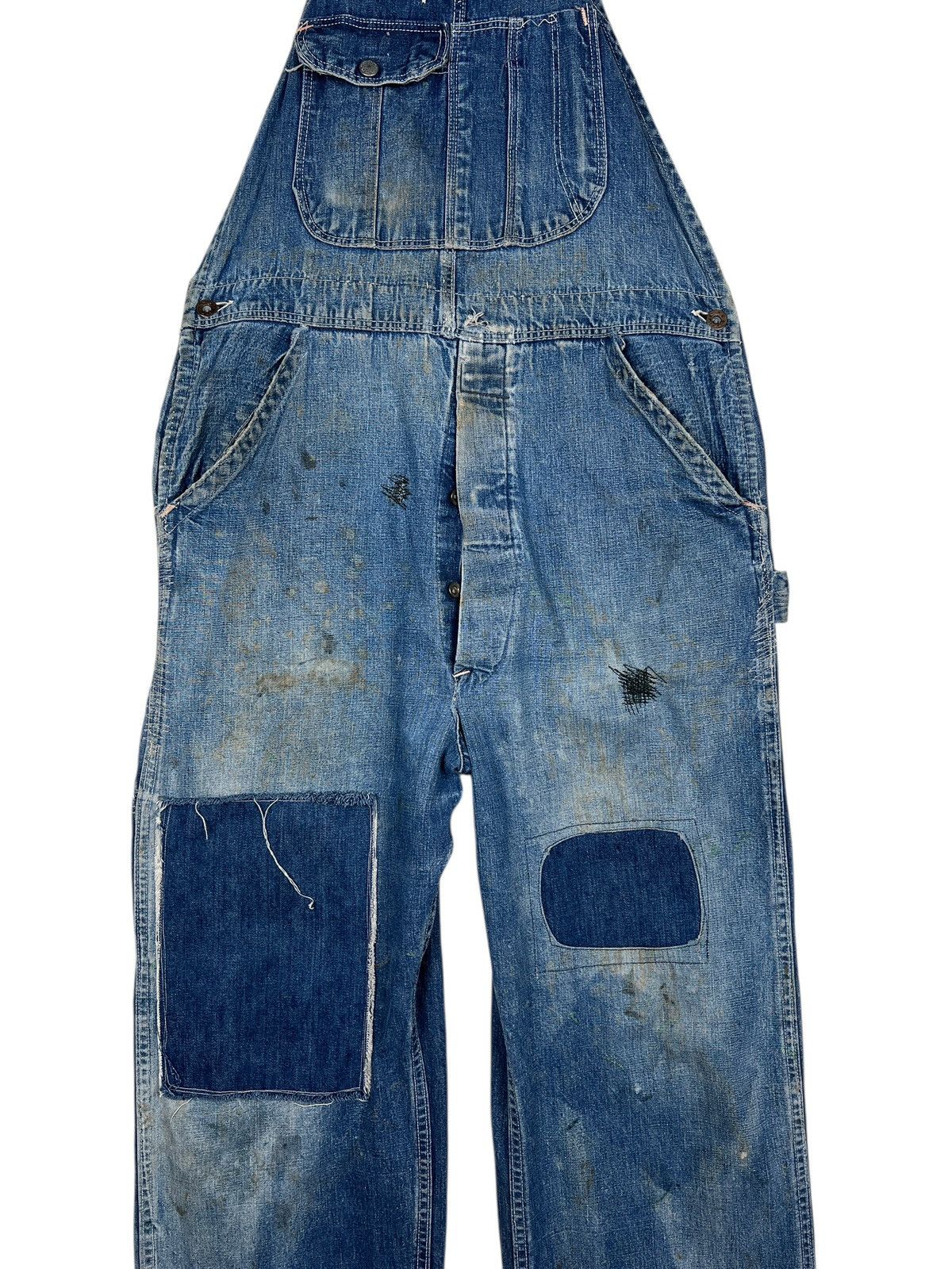 Vintage Vintage WWII Era Overalls Selvedge Patchwork Size US 36 / EU 52 - 3 Thumbnail