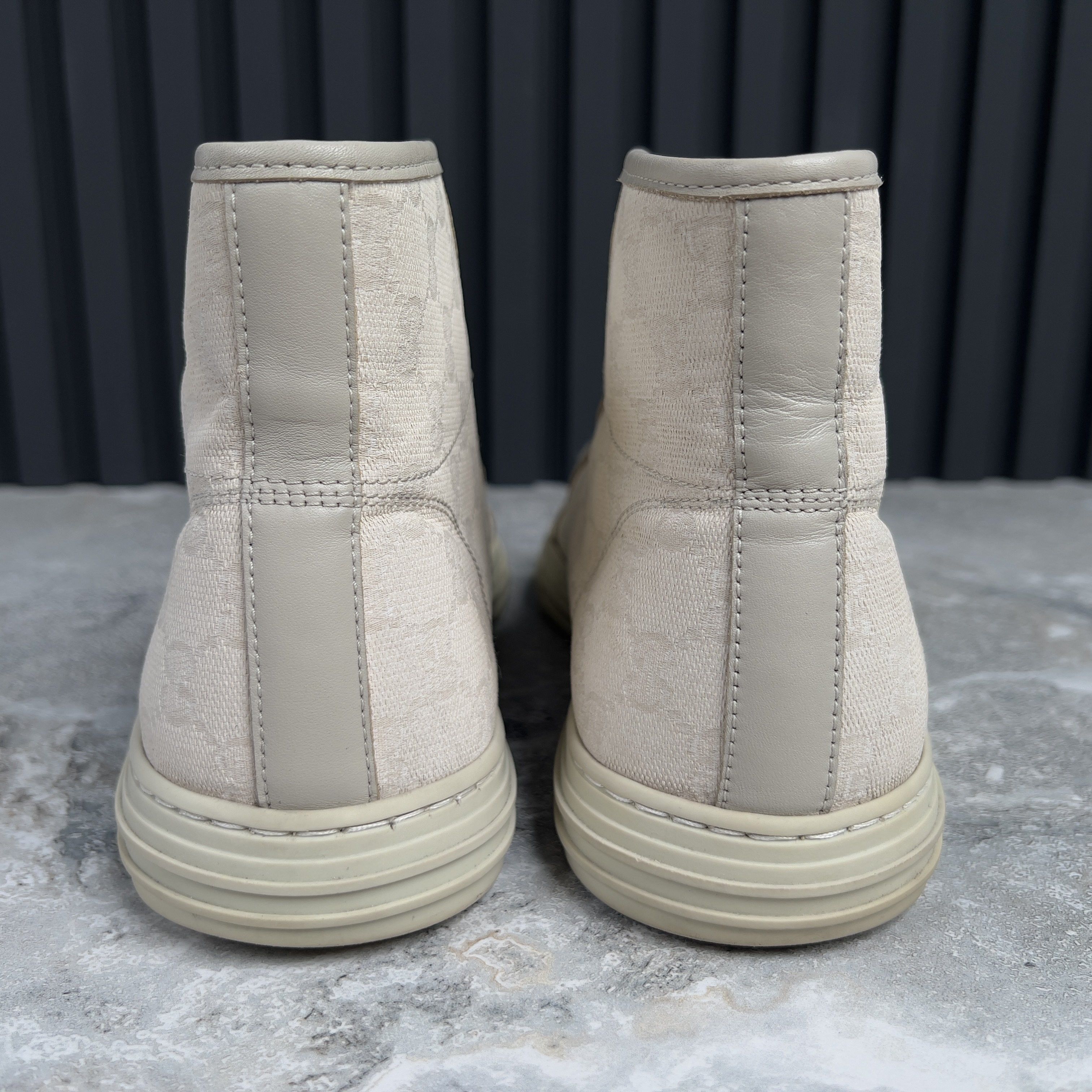 Gucci Gucci GG Monogram High Sneakers White Fabric Size US 9.5 / EU 42-43 - 7 Thumbnail