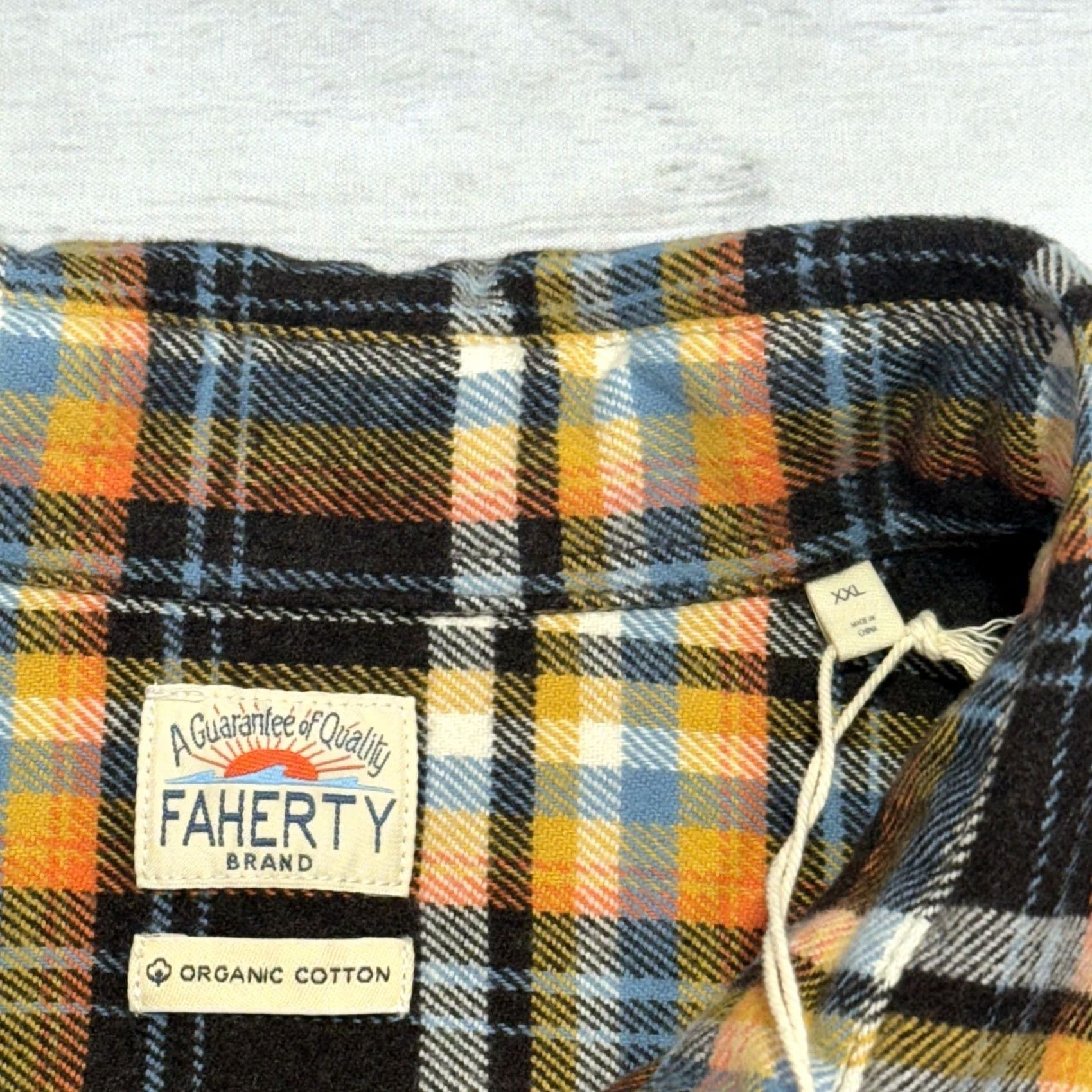 Faherty Faherty Flannel Shirt Mens 2XL Regular Button-Up Collared Plaid Cotton Organic Cotton NWT Multicolor Brushed Size US XXL / EU 58 / 5 - 4 Thumbnail