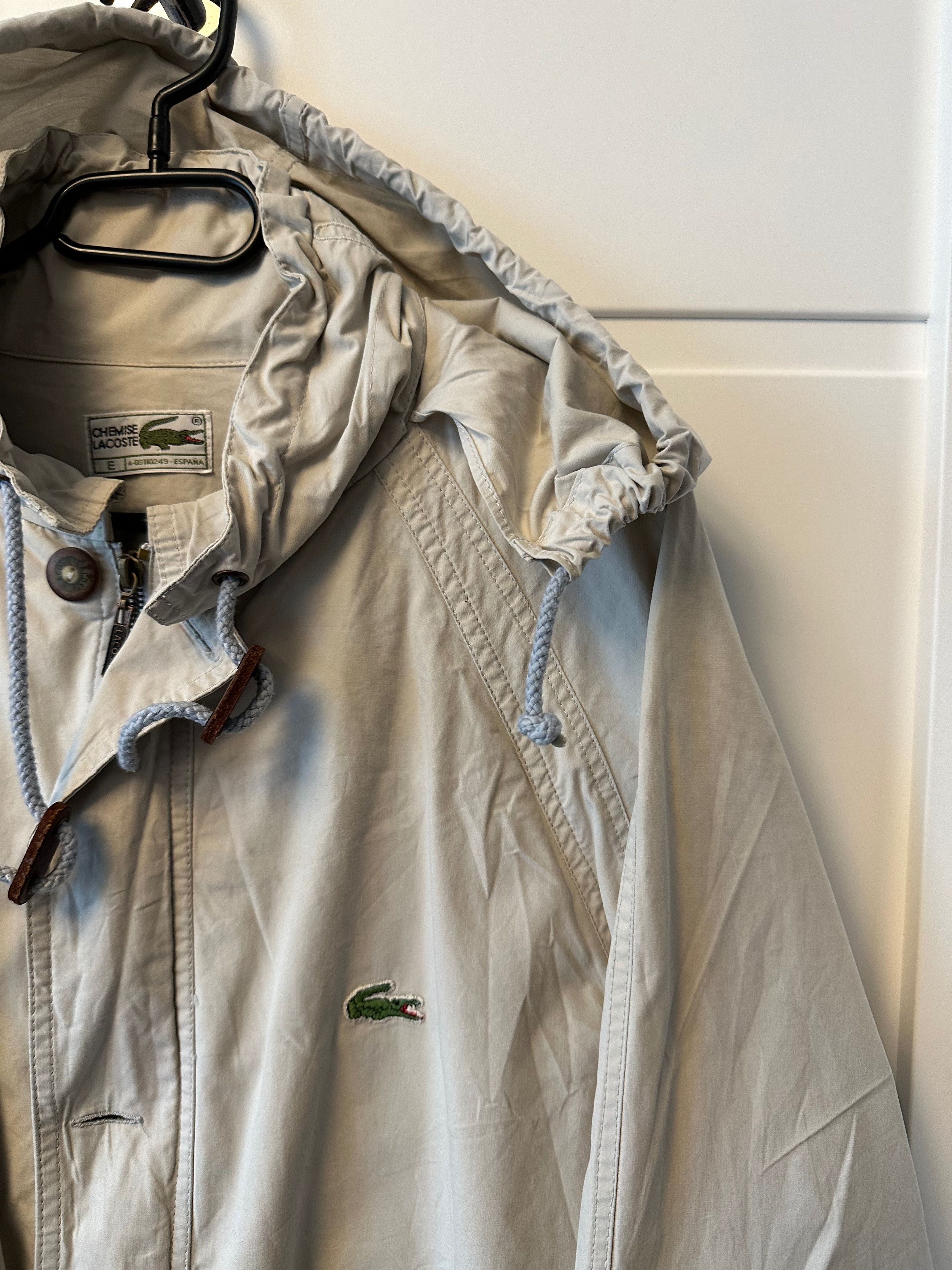 Lacoste 80's - 90's LACOSTE cotton hooded light jacket Size US L / EU 52-54 / 3 - 4 Thumbnail