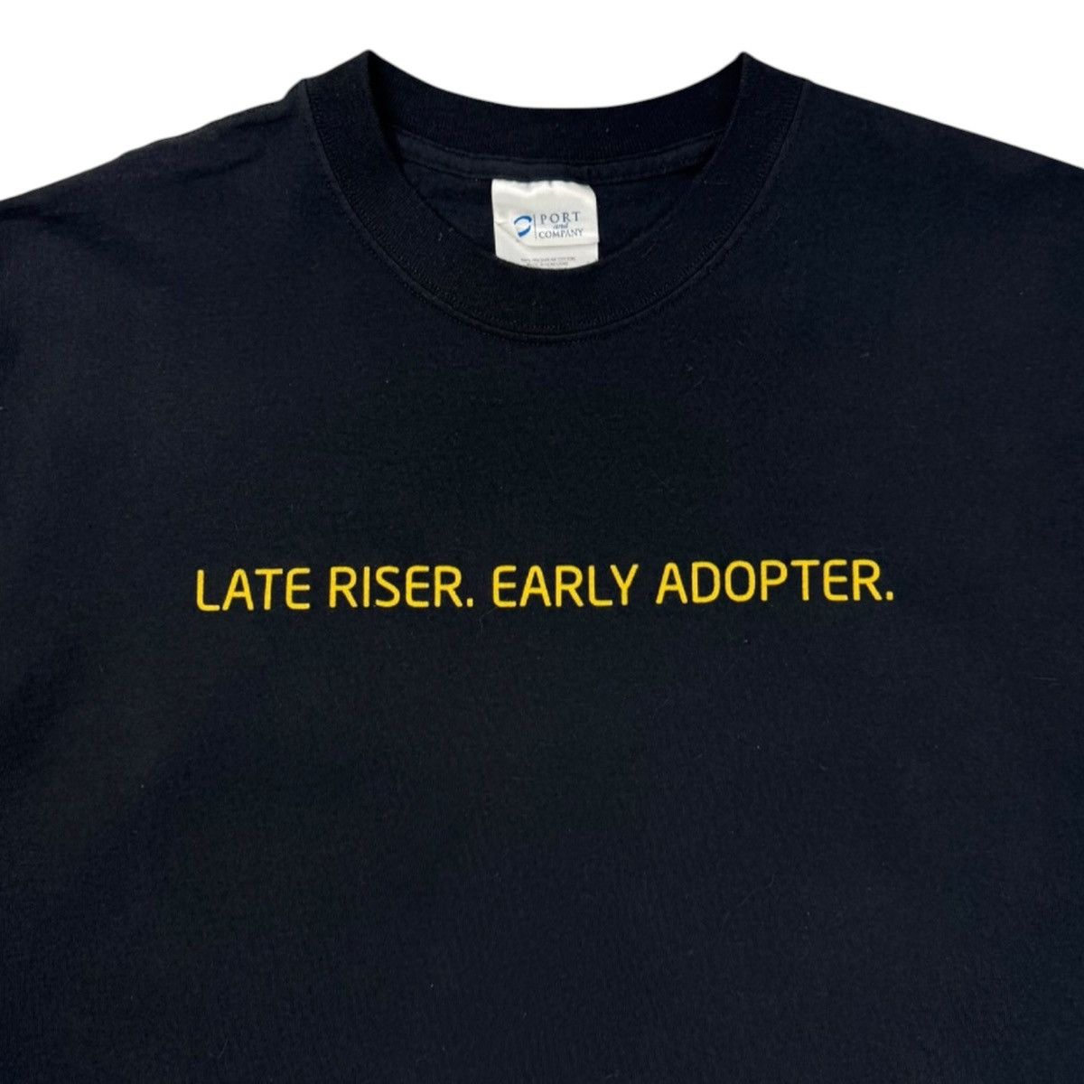 Hi Tec Vintage Intel “Late Riser. Early Adopter” Tech Promo T-Shirt Size US XL / EU 56 / 4 - 3 Thumbnail