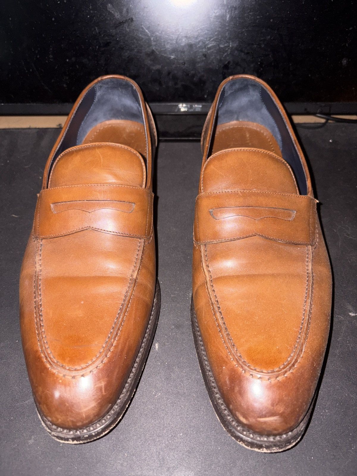 Ermenegildo Zegna Ermenegildo Zegna Couture Penny Loafers – Brown Leather Size US 10.5 / EU 43-44 - 2 Thumbnail