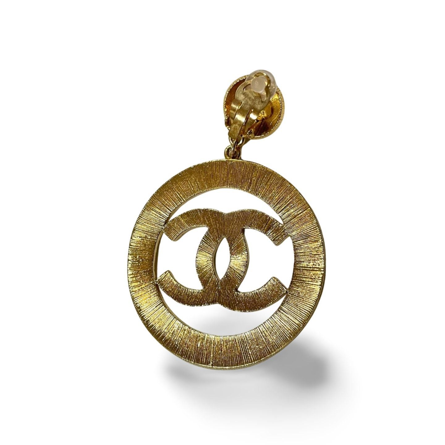 Chanel Vintage CHANEL extra large round hoop earrings with CC mark Size ONE SIZE - 4 Thumbnail