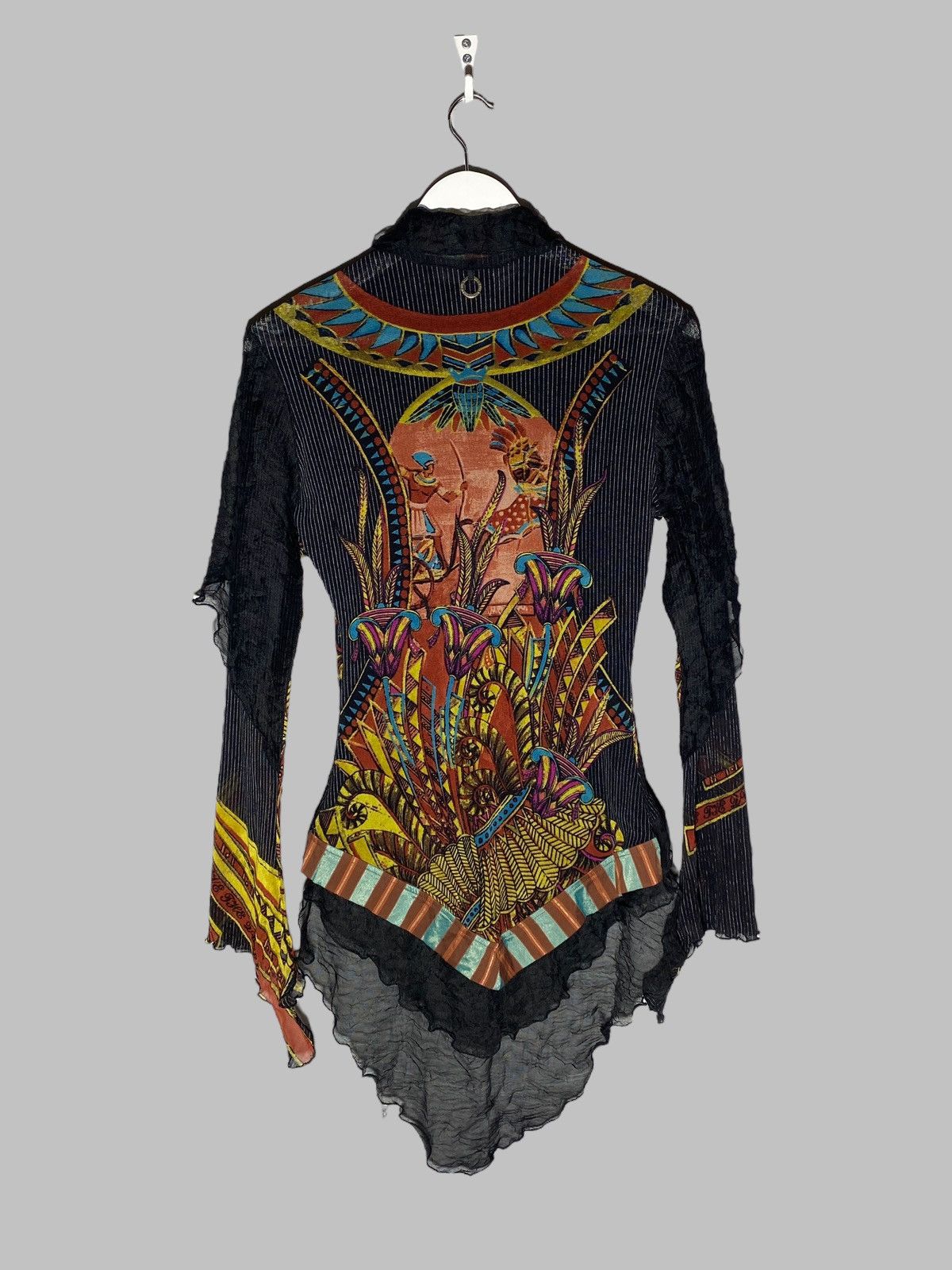 Designer × Vintage Save The Queen Women Art To Wear Top Blouse Button Up Size S / US 4 / IT 40 - 2 Thumbnail