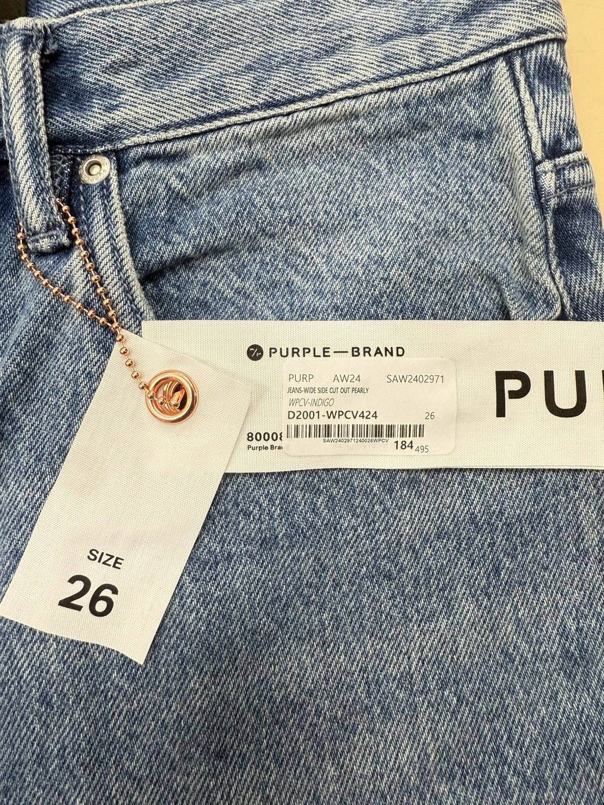 Other Purple Brand Wide Pearly Cut Jeans Size 26" / US 2 / IT 38 - 2 Thumbnail