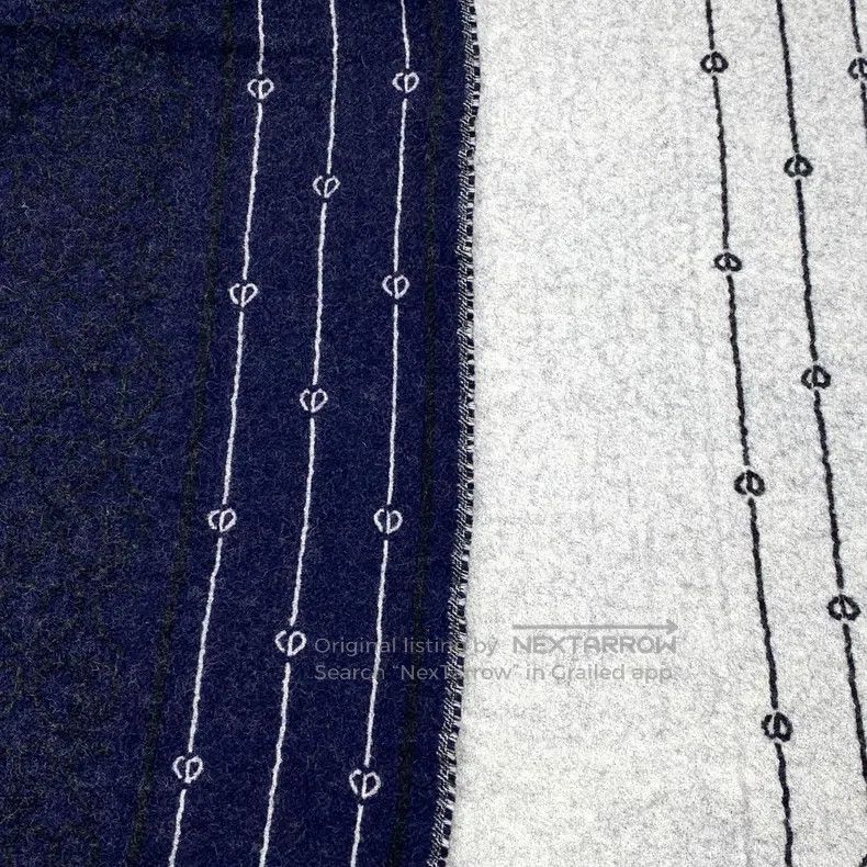 Dior Dior Dark blue CD letter embroidery wool tassel scarf Size ONE SIZE - 7 Thumbnail