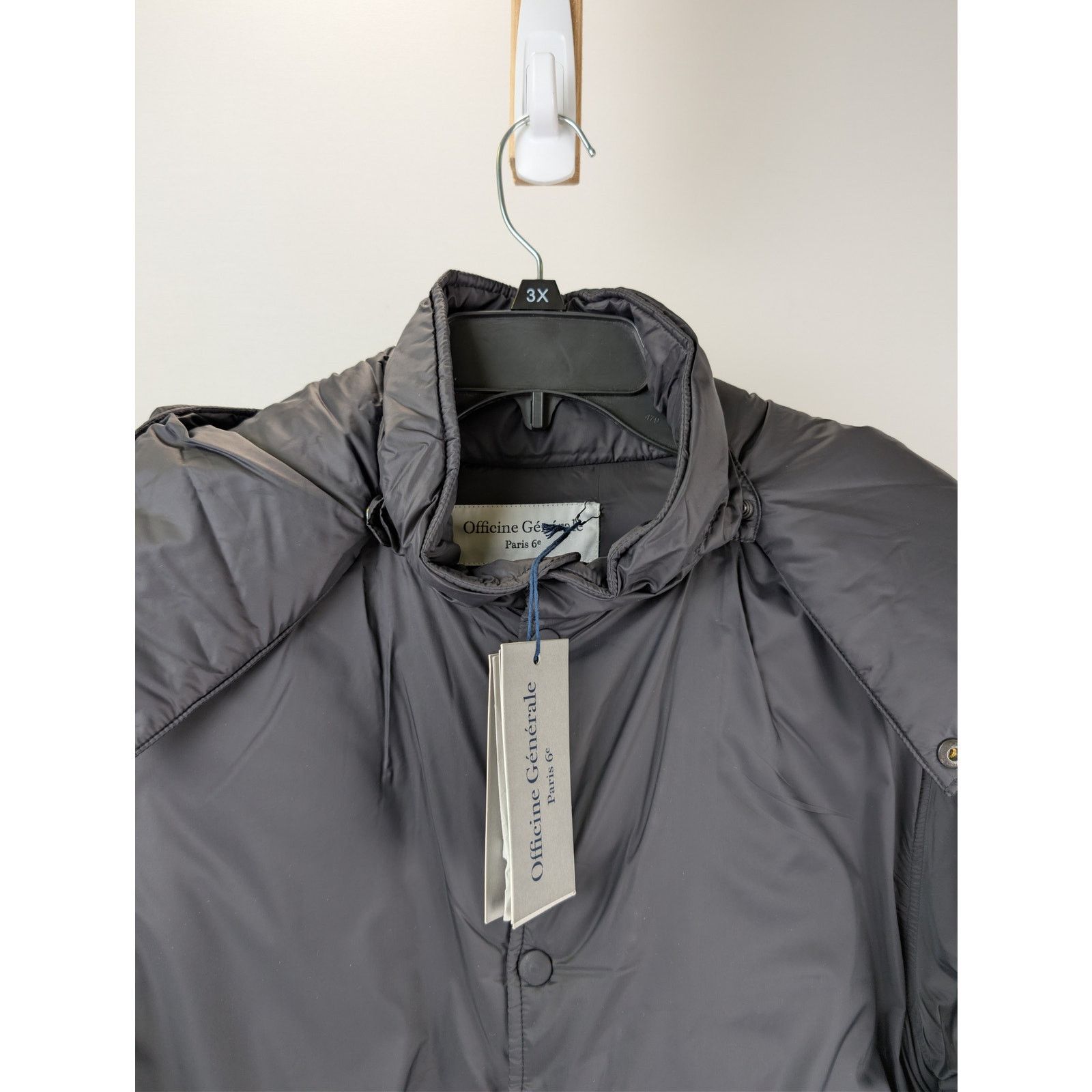 Officine Generale o1rshd1 Shell Hooded Jacket in Black Size US M / EU 48-50 / 2 - 7 Thumbnail