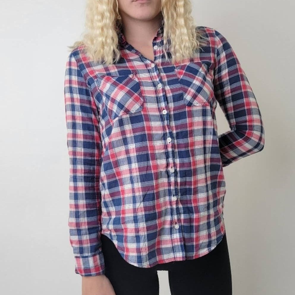 Aeropostale Aeropostale Lace Western Plaid Button Down Shirt - S Size S / US 4 / IT 40 - 7 Thumbnail