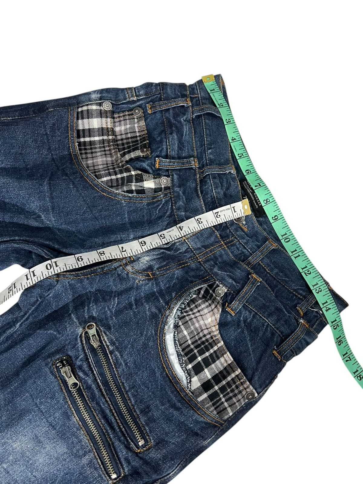 Japanese Brand Vintage Japanese Brand Nylaus Double Waist Claw Denim Jean Size US 29 - 14 Thumbnail