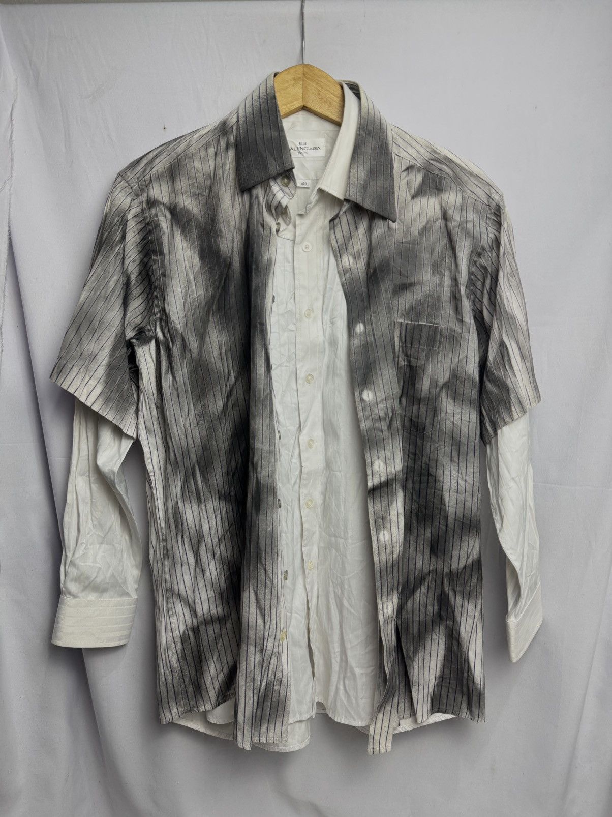 Balenciaga Balenciaga 1OF1 Double Layers Vintage Sprayed Size US M / EU 48-50 / 2 - 1 Thumbnail