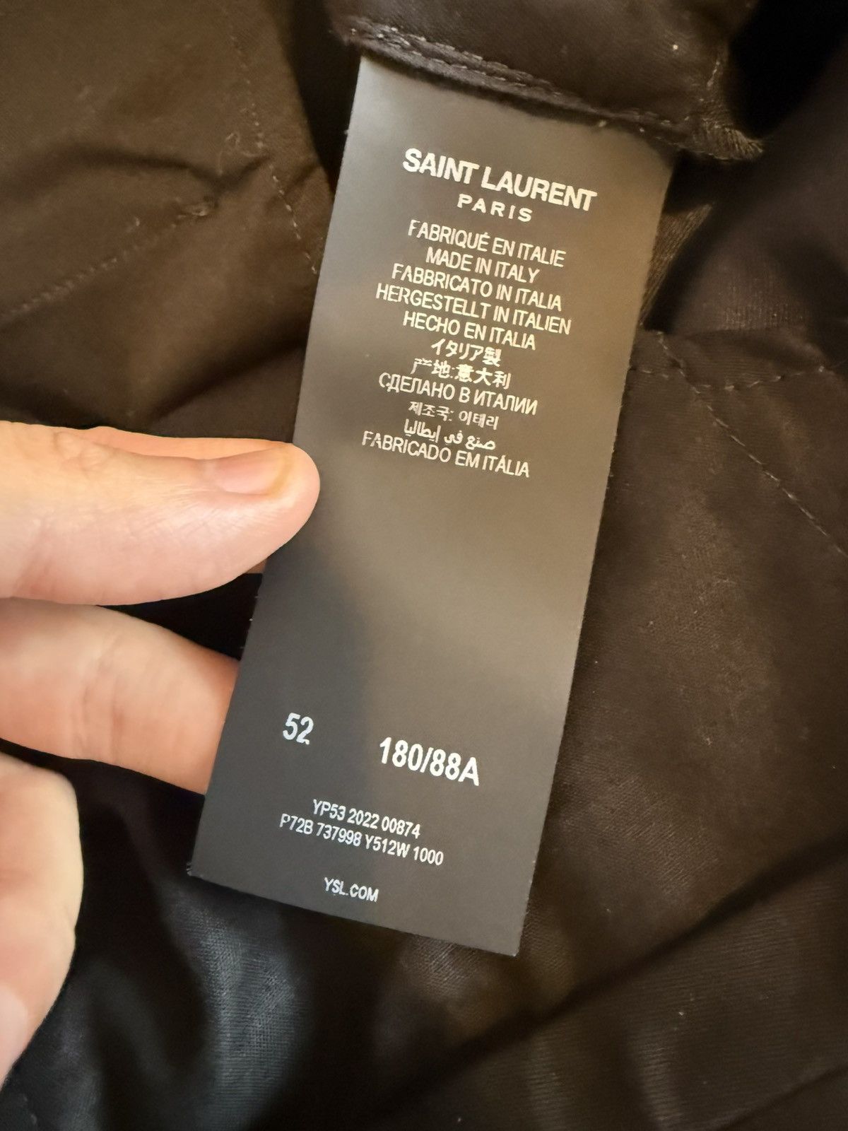 Saint Laurent Paris SS23 Saint Laurent Straight Tuxedo Pants in Grain De Poudre Size US 36 / EU 52 - 4 Thumbnail