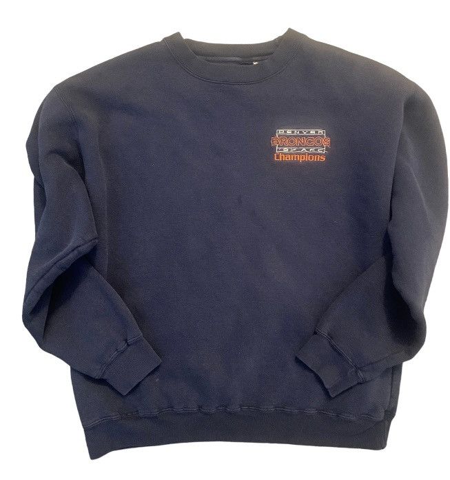 Majestic Vintage 1997 Embroidered Denver Bronco Sweater Size US XL / EU 56 / 4 - 1 Thumbnail