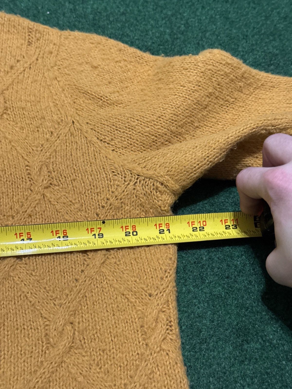 Vintage True Vintage 50s Yellow Knit Cat Eye 21x21 Yellow Sweater Size XS / US 0-2 / IT 36-38 - 6 Thumbnail