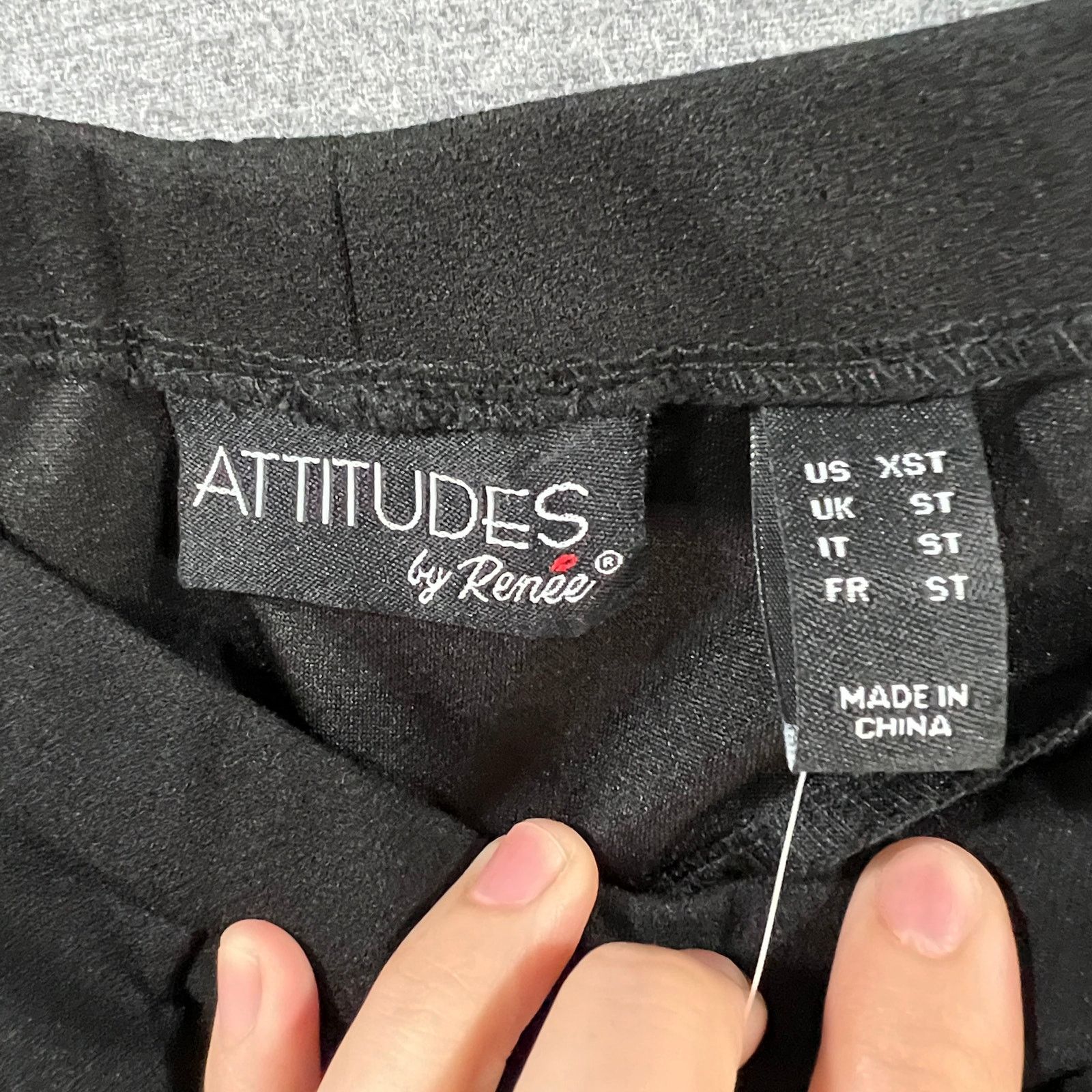 Other Attitudes by Renee Tall Global Illusions Wide Leg Pants Blac Size 26" / US 2 / IT 38 - 3 Thumbnail