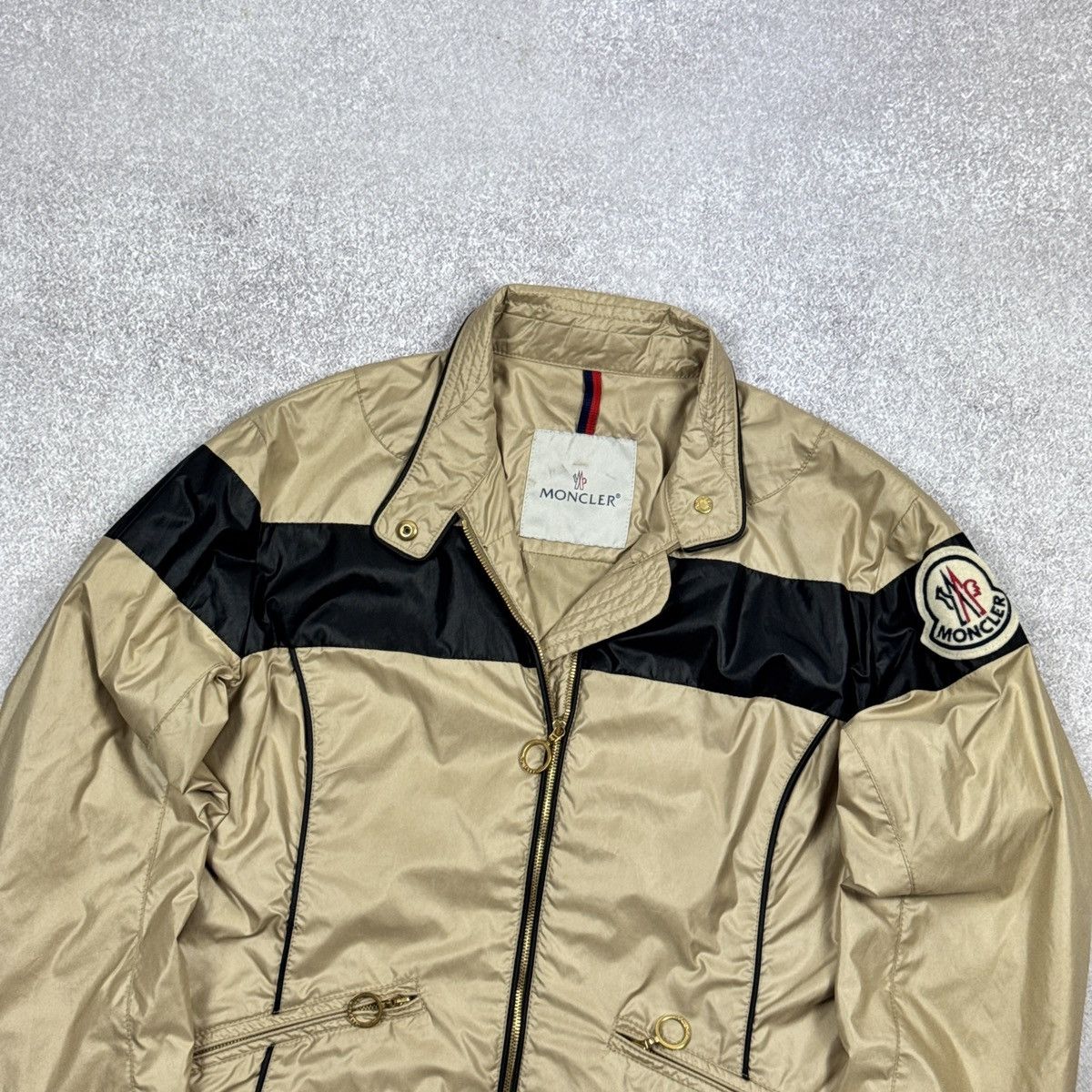 Moncler Women`s Moncler Big Logo Gold Polyester Light Jacket Size 1 Size S / US 4 / IT 40 - 6 Thumbnail