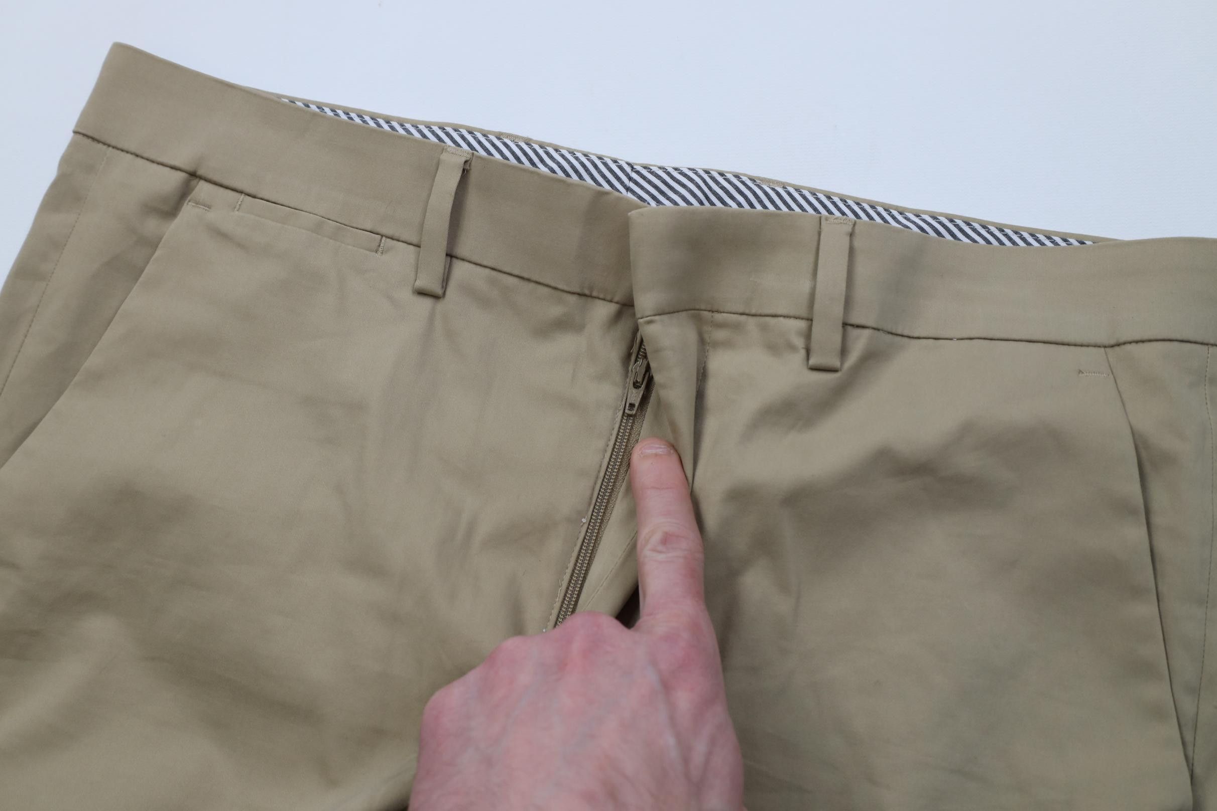 Express Express Stretch+ Extra Slim Fit Chino Pants Trousers Beige Size US 34 / EU 50 - 7 Thumbnail