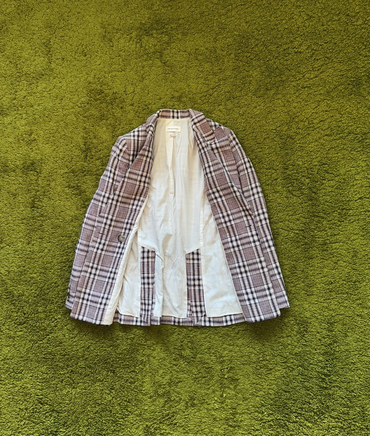 Designer × Isabel Marant × Isabel Marant Etoile Isabel Marant 100% linen double breasted checkered blazer Size M / US 6-8 / IT 42-44 - 2 Thumbnail