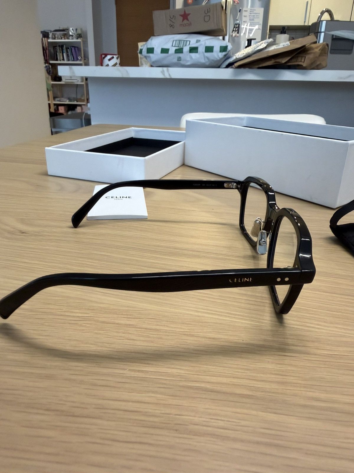 Celine Celine CL50139F Black Rectangular Optical Glasses Frame Size ONE SIZE - 9 Thumbnail