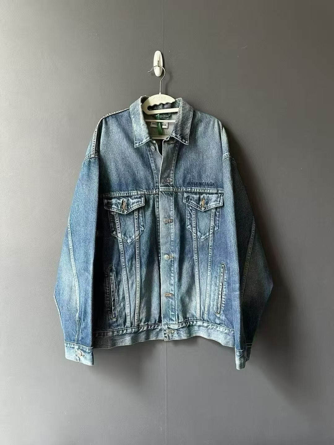 Balenciaga Balenciaga Letter Embroidery Denim Jacket Size US M / EU 48-50 / 2 - 1 Thumbnail