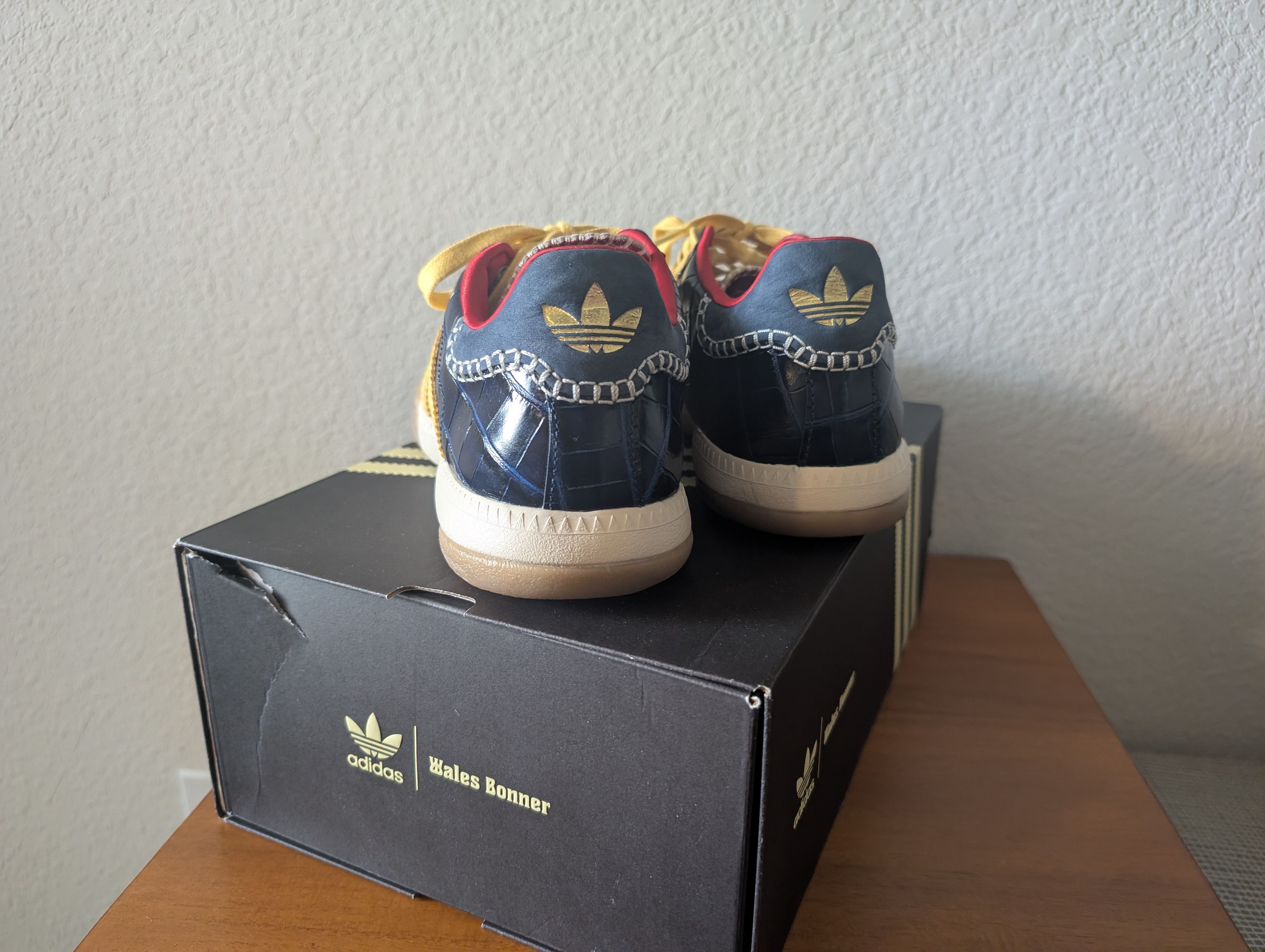Adidas × Wales Bonner Adidas x Wales Bonner Samba Gold/Navy Size US 12 / EU 45 - 2 Thumbnail