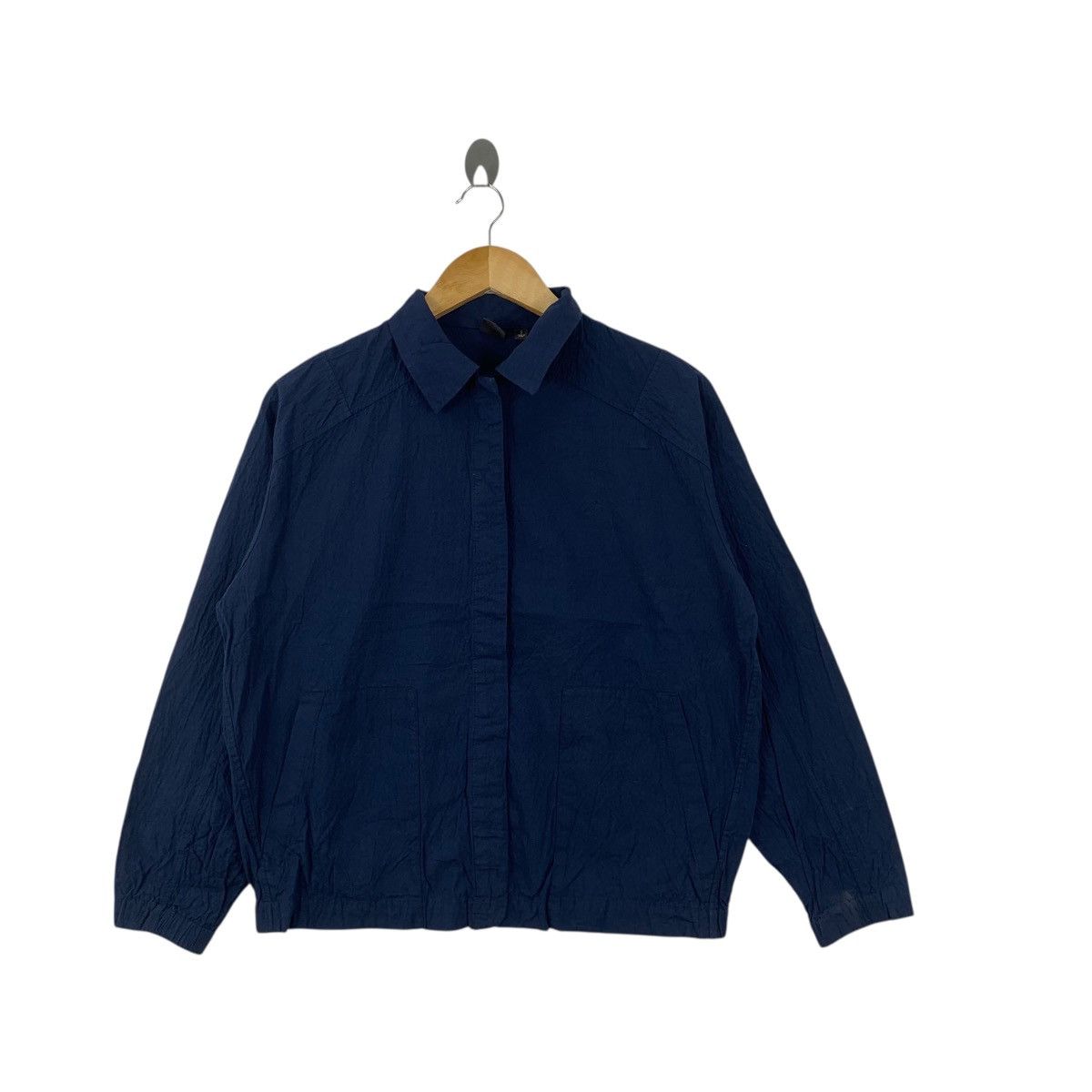 Uniqlo UNIQLO x HANA TAJIMA Collection Pure Indigo Cotton Blouse Size S / US 4 / IT 40 - 3 Thumbnail