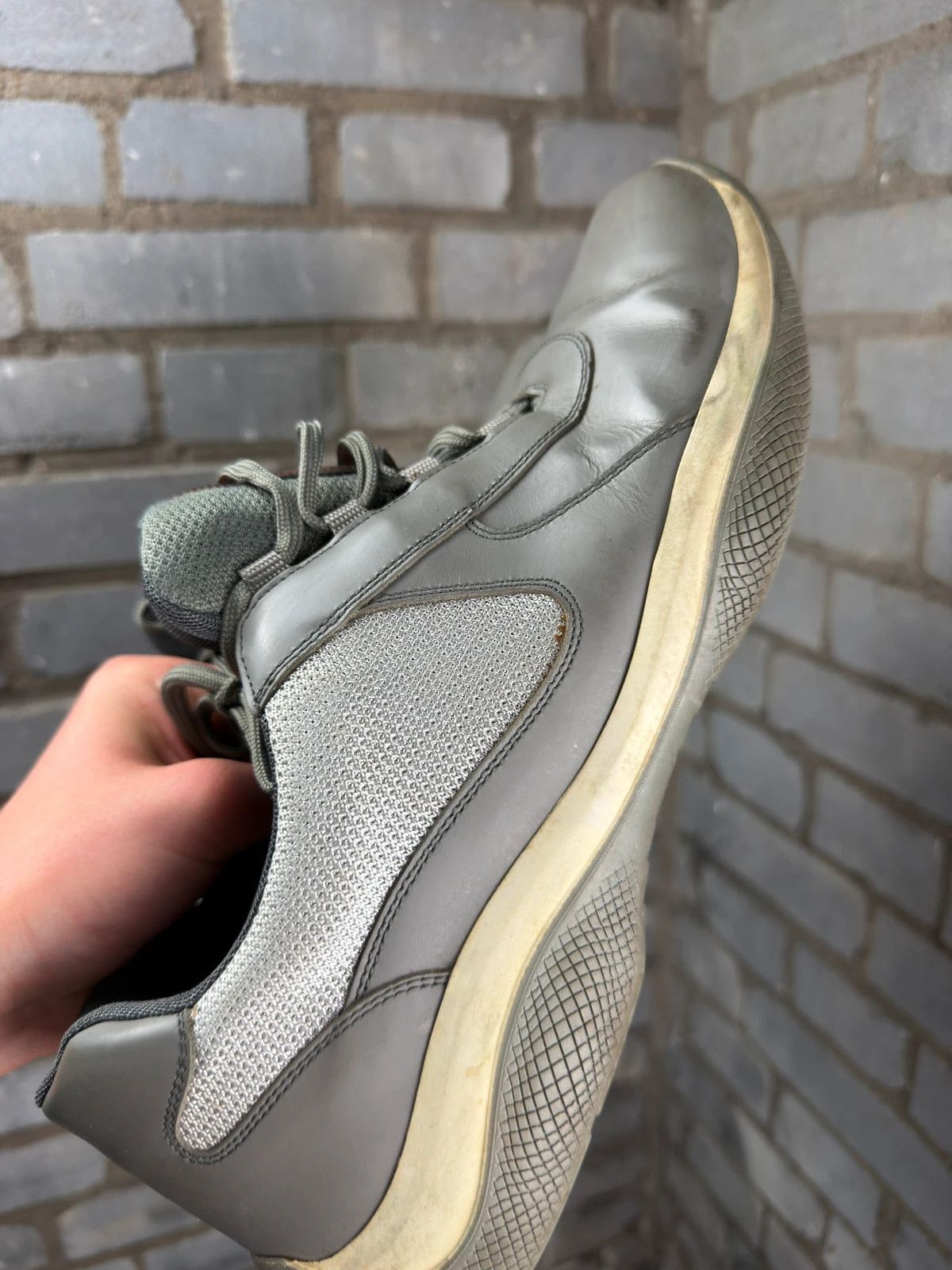 Prada Prada OG American Cup 2000’s grey trainers Size US 12 / EU 45 - 7 Thumbnail